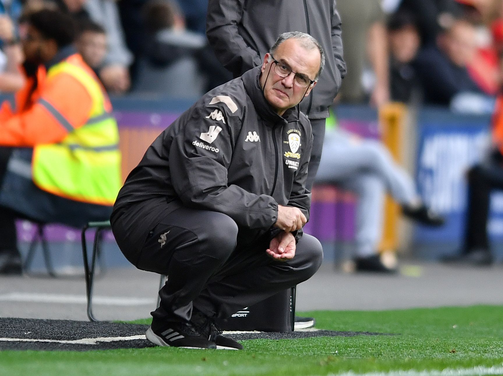 Soccer Football - Championship - Millwall v Leeds United - The Den, London, Britain - October 5, 2019   Leeds United manager Marcelo Bielsa looks on   Action Images/Alan Walter    EDITORIAL USE ONLY. No use with unauthorized audio, video, data, fixture lists, club/league logos or 