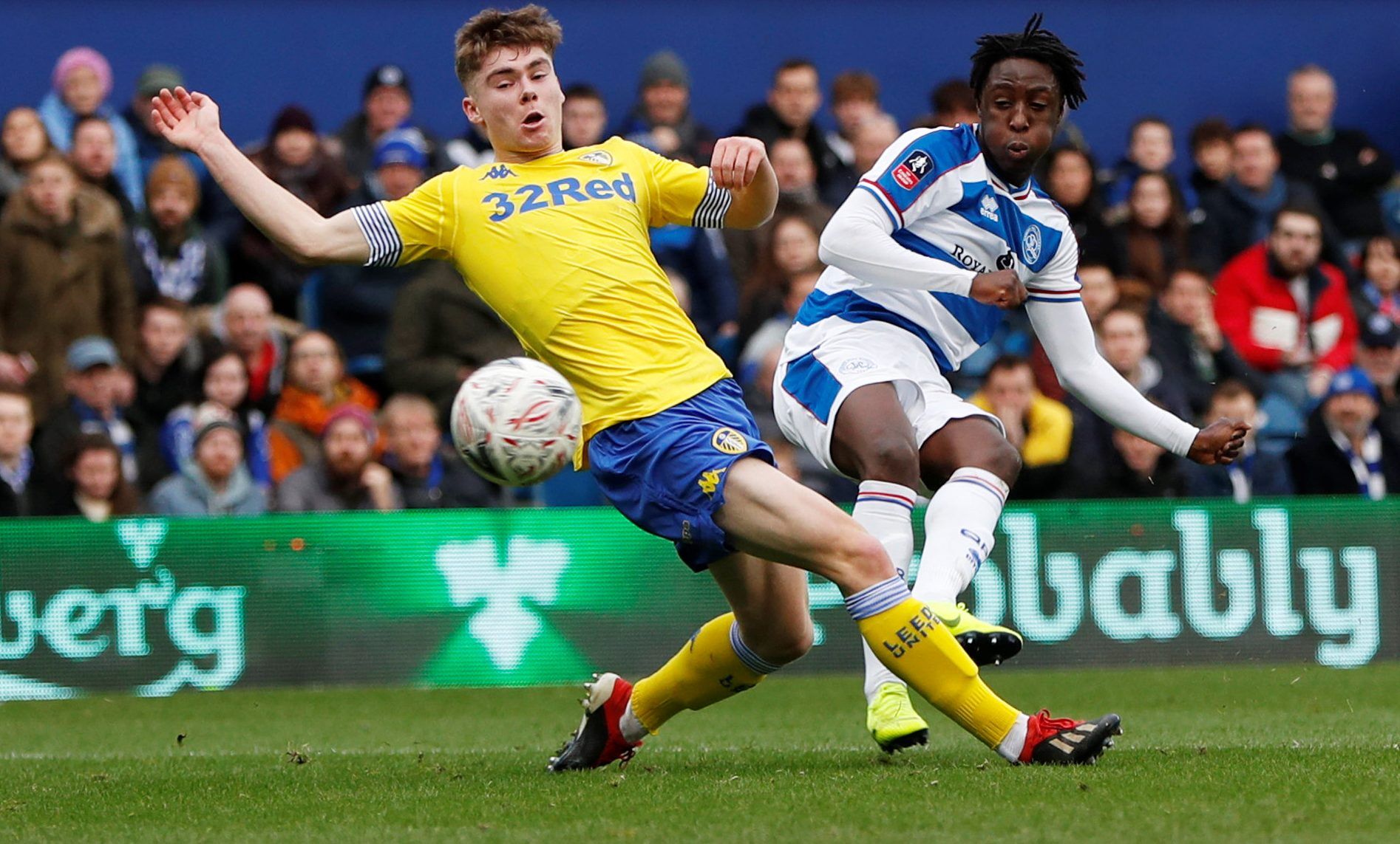 Soccer Football - FA Cup Third Round - Queens Park Rangers v Leeds United - Loftus Road, London, Britain - January 6, 2019   Leeds' Leif Davis and QPR's Osman Kakay in action    Action Images/Paul Childs