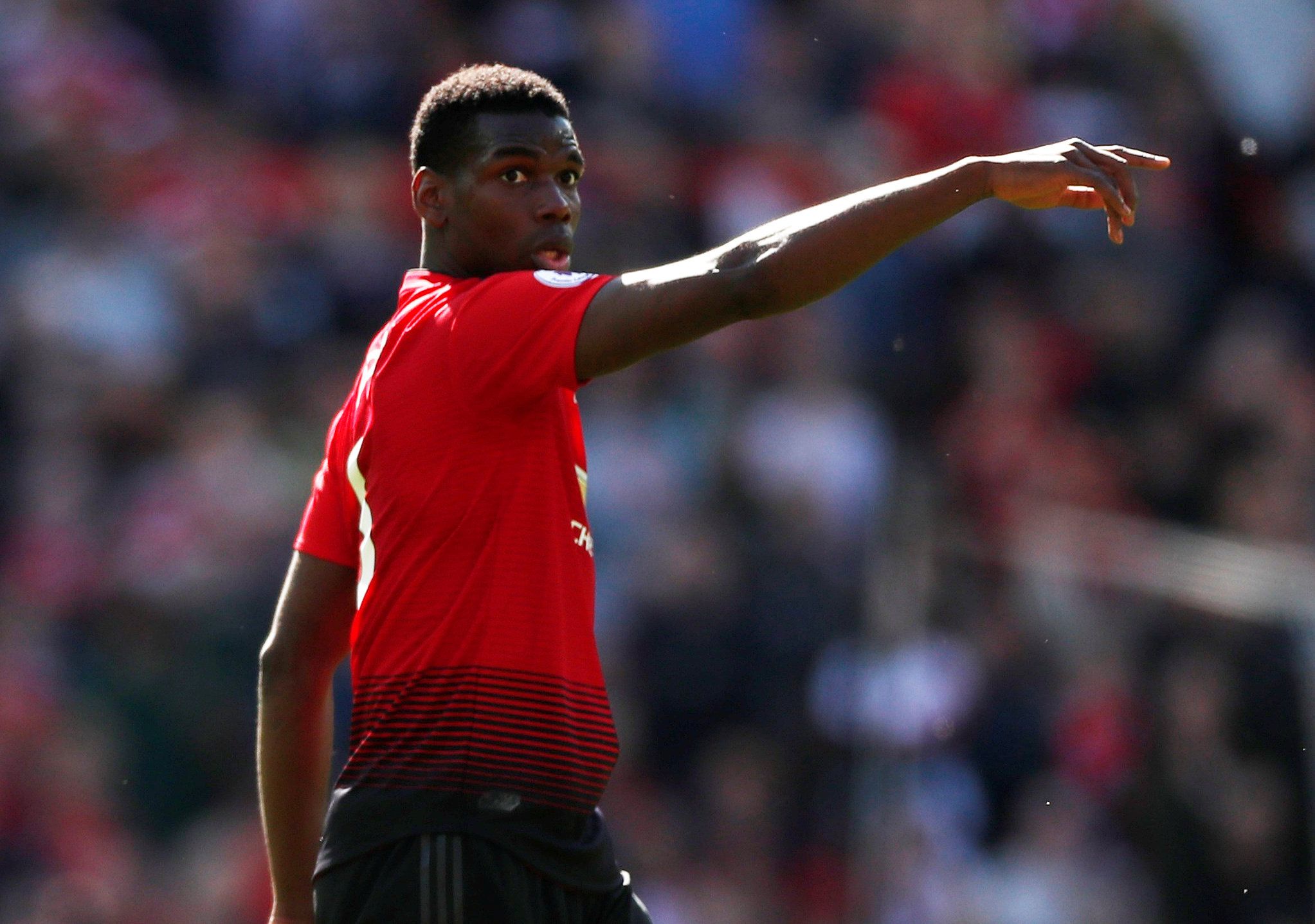 Soccer Football - Premier League - Manchester United v Cardiff City - Old Trafford, Manchester, Britain - May 12, 2019  Manchester United's Paul Pogba gestures          Action Images via Reuters/Lee Smith  EDITORIAL USE ONLY. No use with unauthorized audio, video, data, fixture lists, club/league logos or 