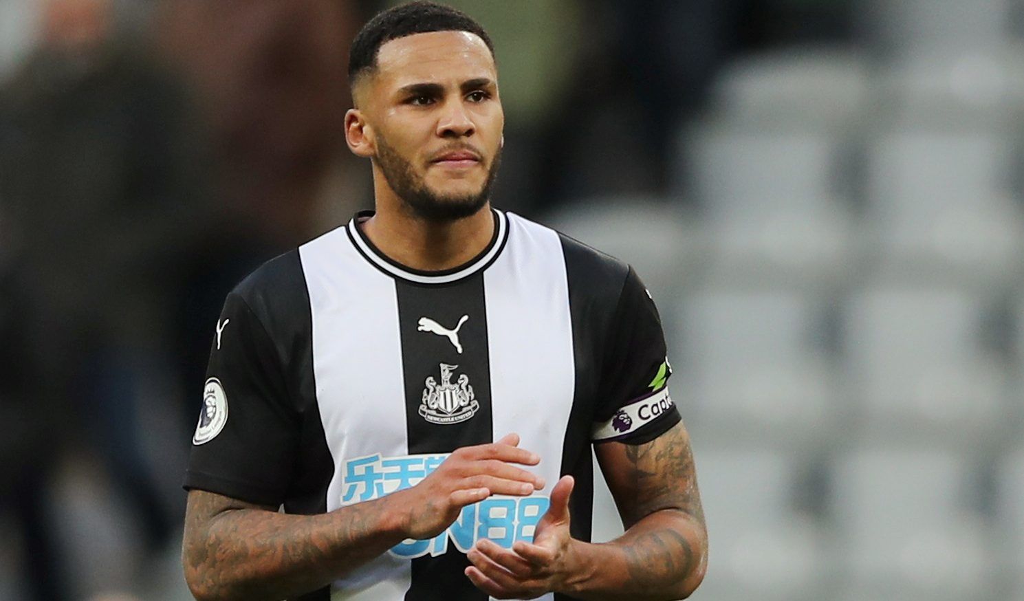 Soccer Football - Premier League - Newcastle United v Wolverhampton Wanderers - St James' Park, Newcastle, Britain - October 27, 2019 Newcastle United's Jamaal Lascelles after the match  Action Images via Reuters/Molly Darlington  EDITORIAL USE ONLY. No use with unauthorized audio, video, data, fixture lists, club/league logos or 
