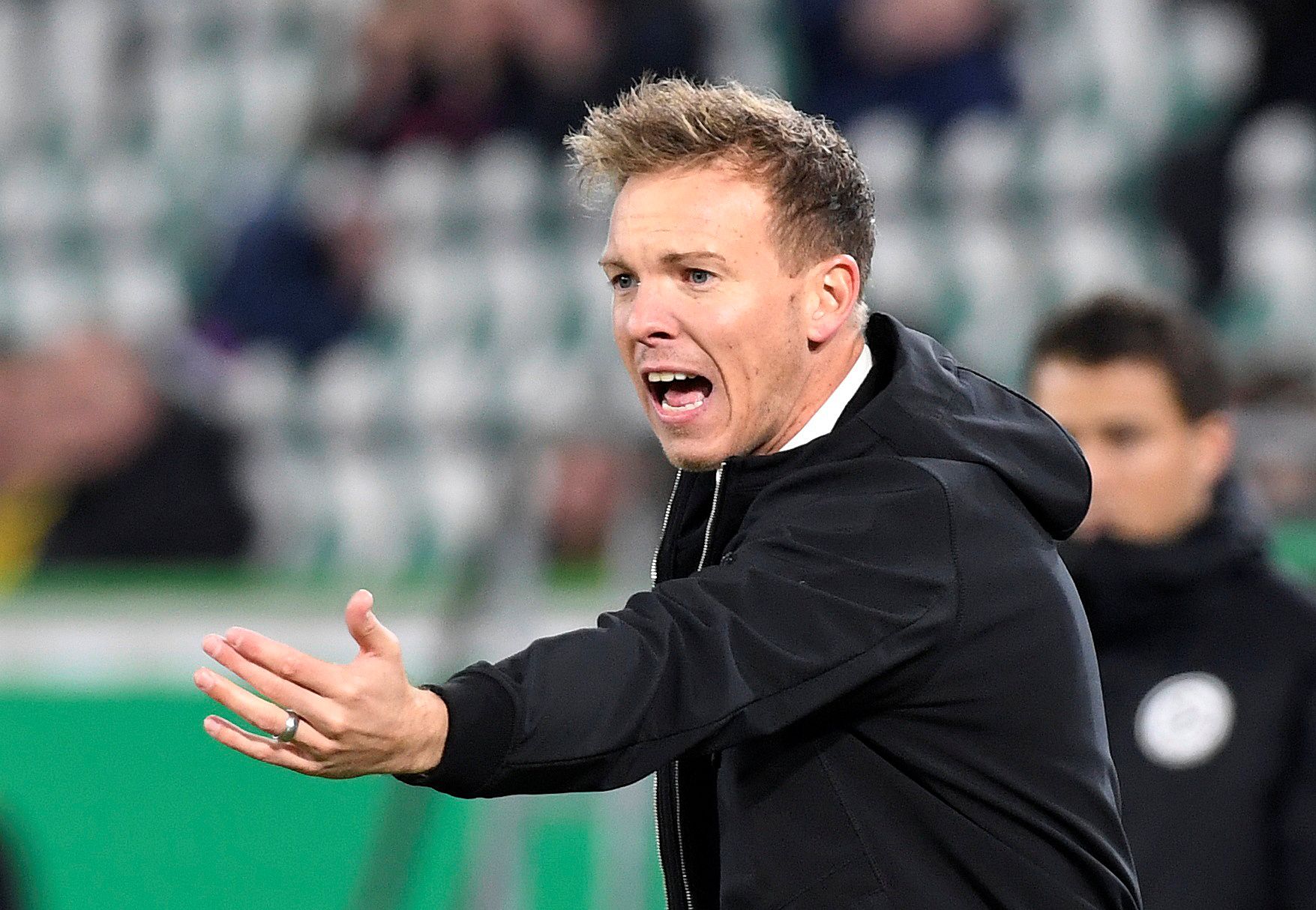 Soccer Football - DFB Cup - Second Round - VfL Wolfsburg v RB Leipzig - Volkswagen Arena, Wolfsburg, Germany - October 30, 2019  RB Leipzig coach Julian Nagelsmann  REUTERS/Fabian Bimmer  DFB regulations prohibit any use of photographs as image sequences and/or quasi-video