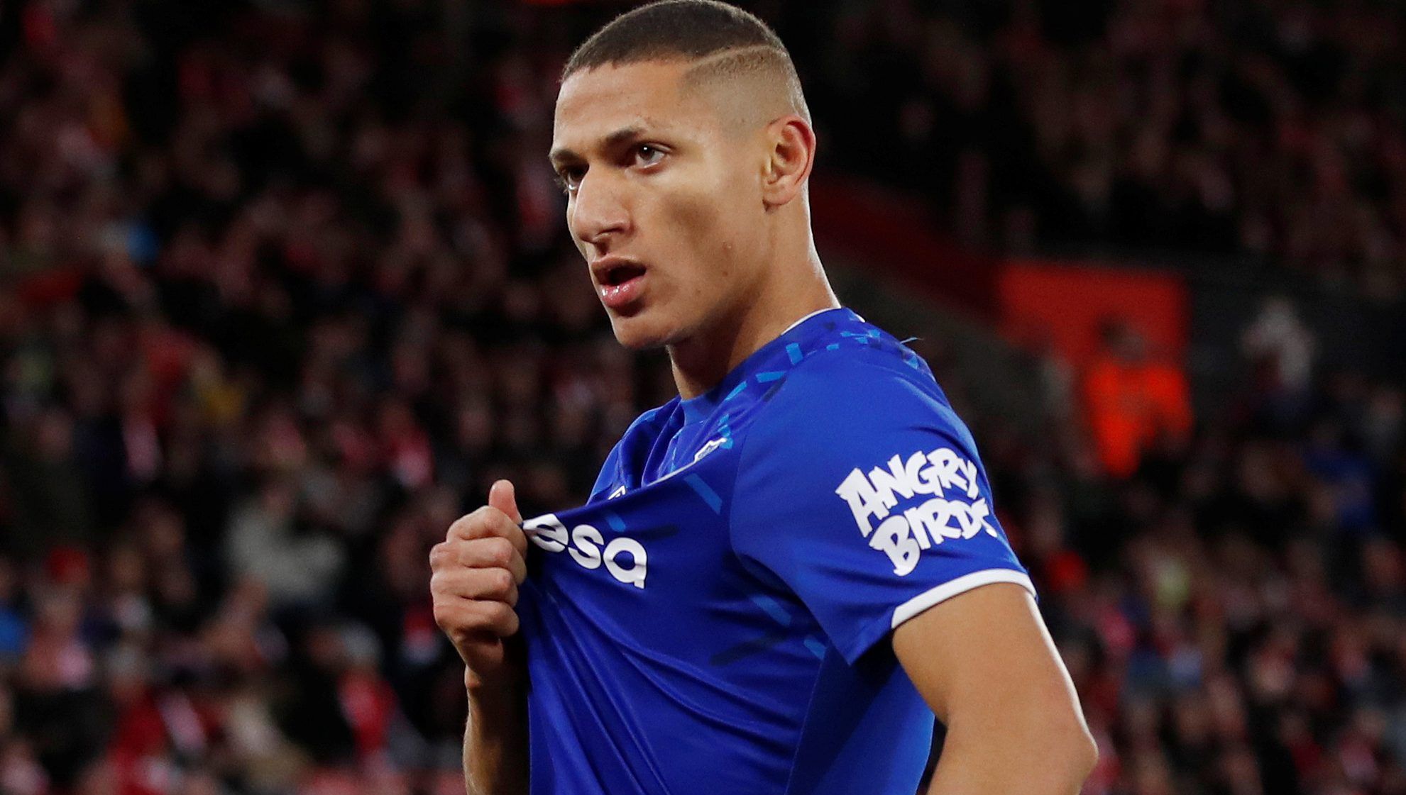 Soccer Football - Premier League - Southampton v Everton - St Mary's Stadium, Southampton, Britain - November 9, 2019  Everton's Richarlison celebrates scoring their second goal              REUTERS/David Klein  EDITORIAL USE ONLY. No use with unauthorized audio, video, data, fixture lists, club/league logos or 