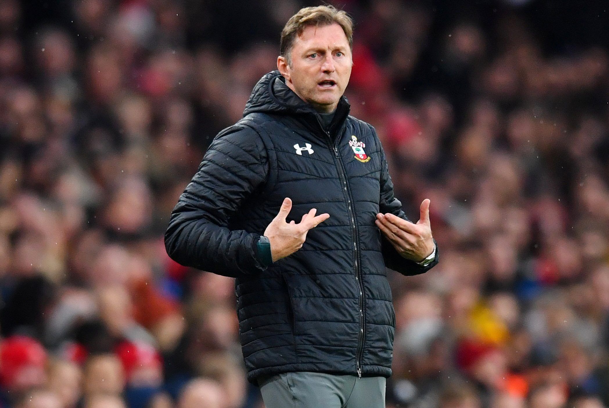 Soccer Football - Premier League - Arsenal v Southampton - Emirates Stadium, London, Britain - November 23, 2019  Southampton manager Ralph Hasenhuttl            REUTERS/Dylan Martinez  EDITORIAL USE ONLY. No use with unauthorized audio, video, data, fixture lists, club/league logos or 