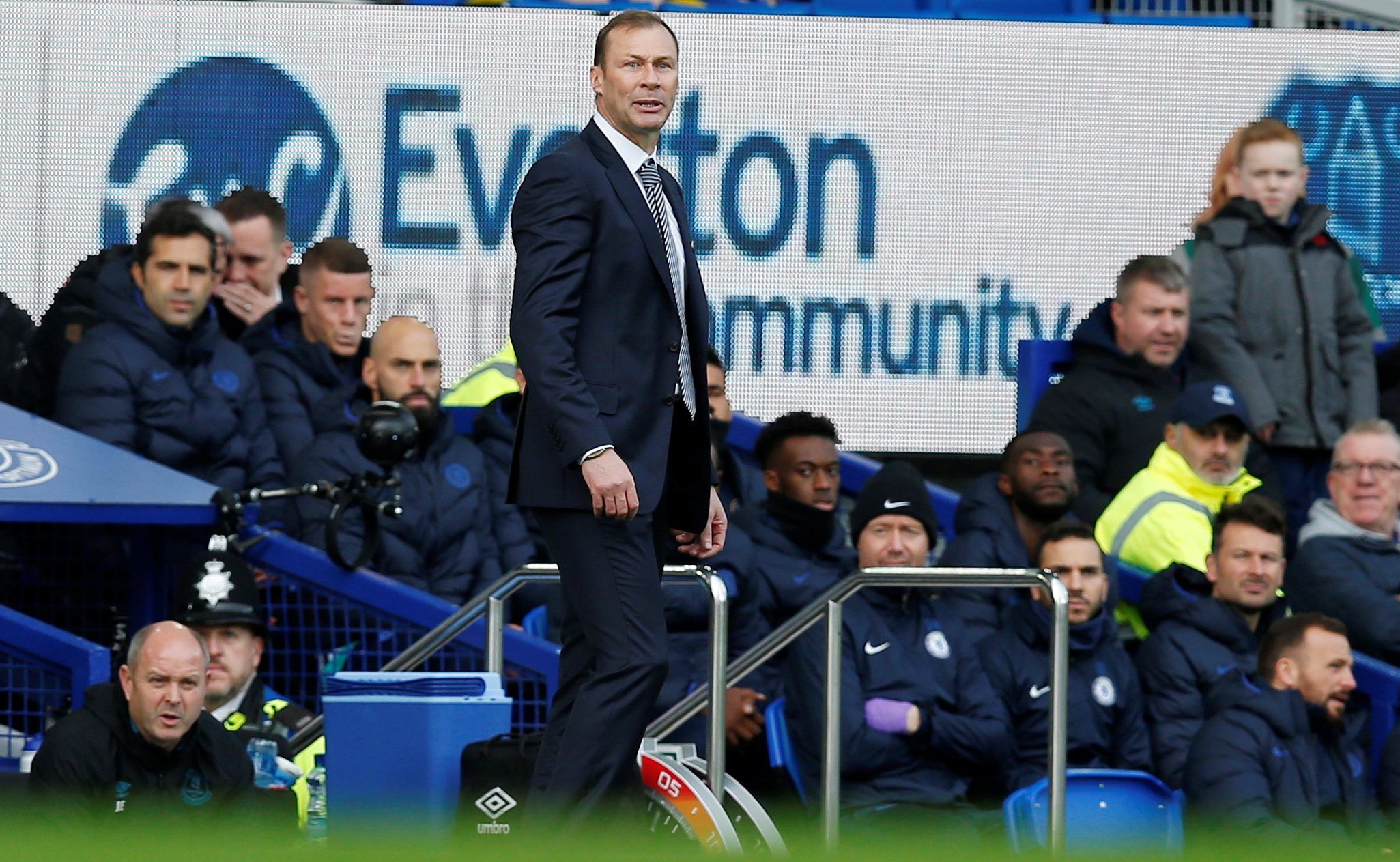 Soccer Football - Premier League - Everton v Chelsea - Goodison Park, Liverpool, Britain - December 7, 2019  Everton interim manager Duncan Ferguson  REUTERS/Andrew Yates  EDITORIAL USE ONLY. No use with unauthorized audio, video, data, fixture lists, club/league logos or 