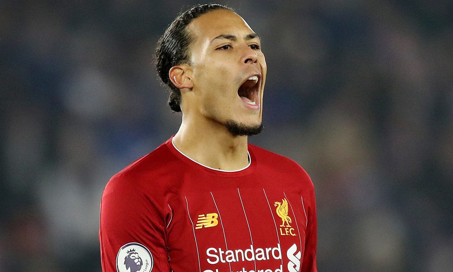 Soccer Football - Premier League - Leicester City v Liverpool - King Power Stadium, Leicester, Britain - December 26, 2019  Liverpool's Virgil van Dijk reacts    Action Images via Reuters/Carl Recine  EDITORIAL USE ONLY. No use with unauthorized audio, video, data, fixture lists, club/league logos or 
