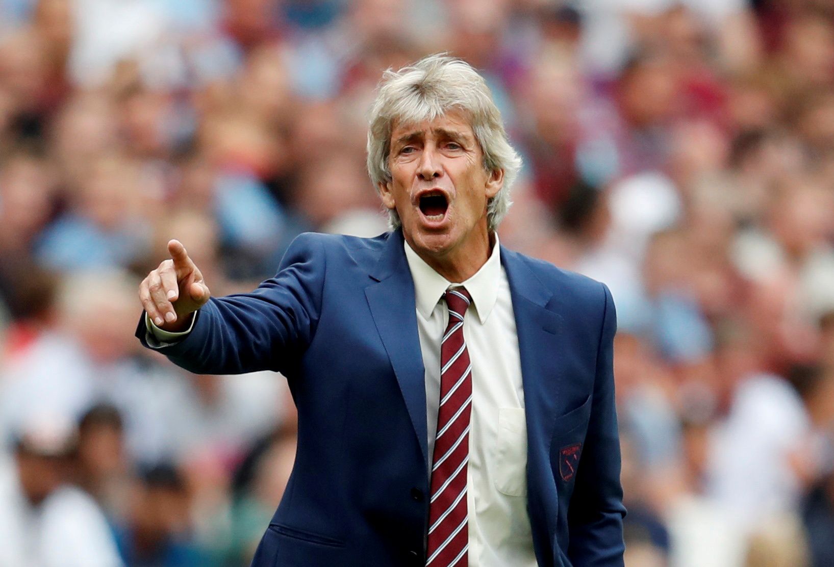 Soccer Football - Premier League - West Ham United v Norwich City - London Stadium, London, Britain - August 31, 2019    West Ham United manager Manuel Pellegrini gestures    Action Images via Reuters/Matthew Childs/File Photo   EDITORIAL USE ONLY. No use with unauthorized audio, video, data, fixture lists, club/league logos or 