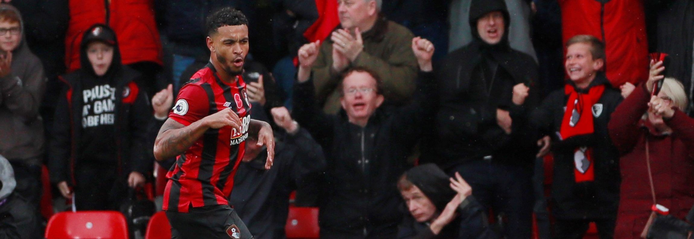 Soccer Football - Premier League - AFC Bournemouth v Manchester United - Vitality Stadium, Bournemouth, Britain - November 2, 2019  Bournemouth's Joshua King celebrates scoring their first goal    Action Images via Reuters/Andrew Couldridge  EDITORIAL USE ONLY. No use with unauthorized audio, video, data, fixture lists, club/league logos or 