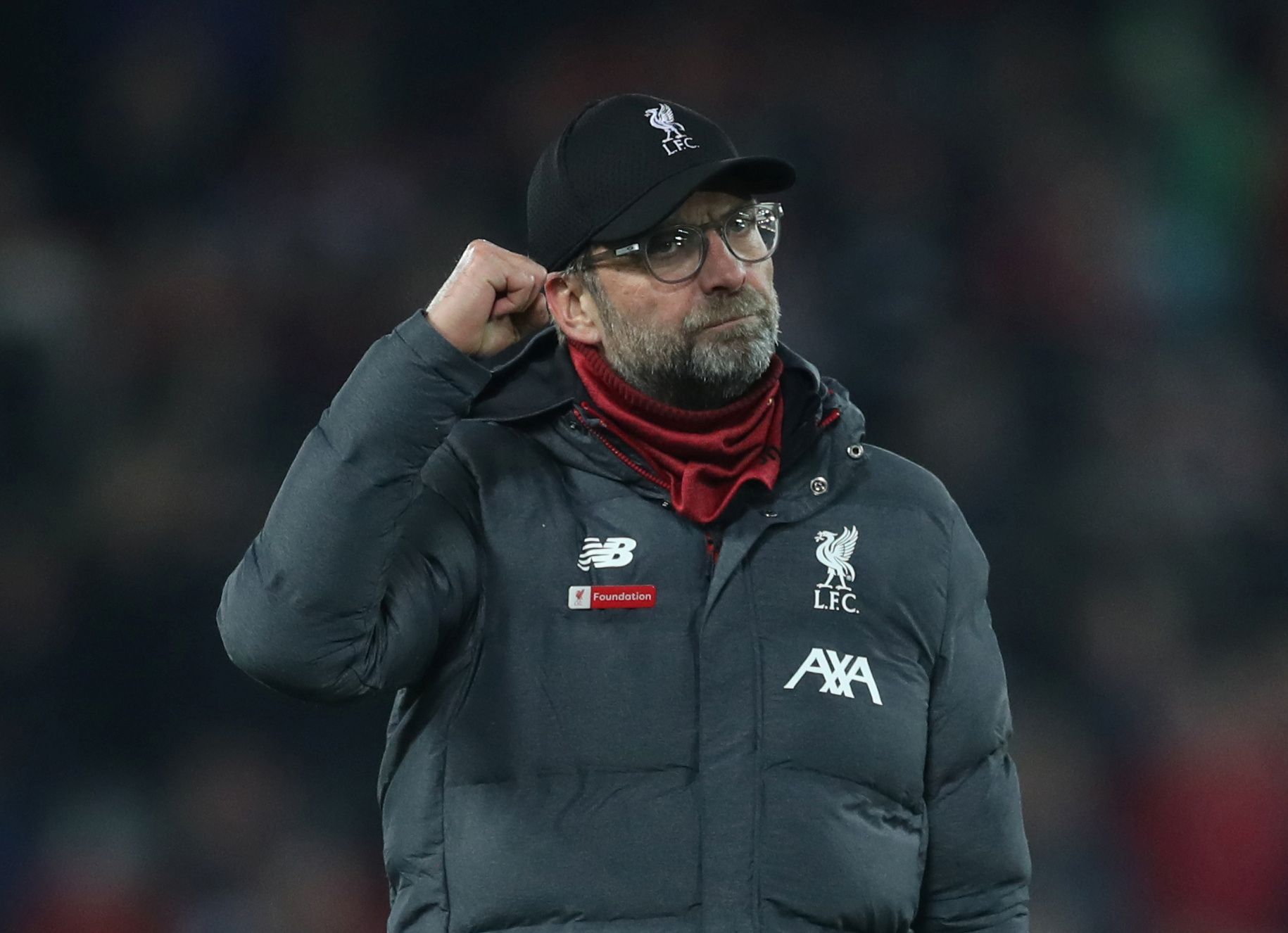 Soccer Football - Premier League - Liverpool v Wolverhampton Wanderers - Anfield, Liverpool, Britain - December 29, 2019   Liverpool manager Juergen Klopp celebrates after the match   Action Images via Reuters/Carl Recine    EDITORIAL USE ONLY. No use with unauthorized audio, video, data, fixture lists, club/league logos or 