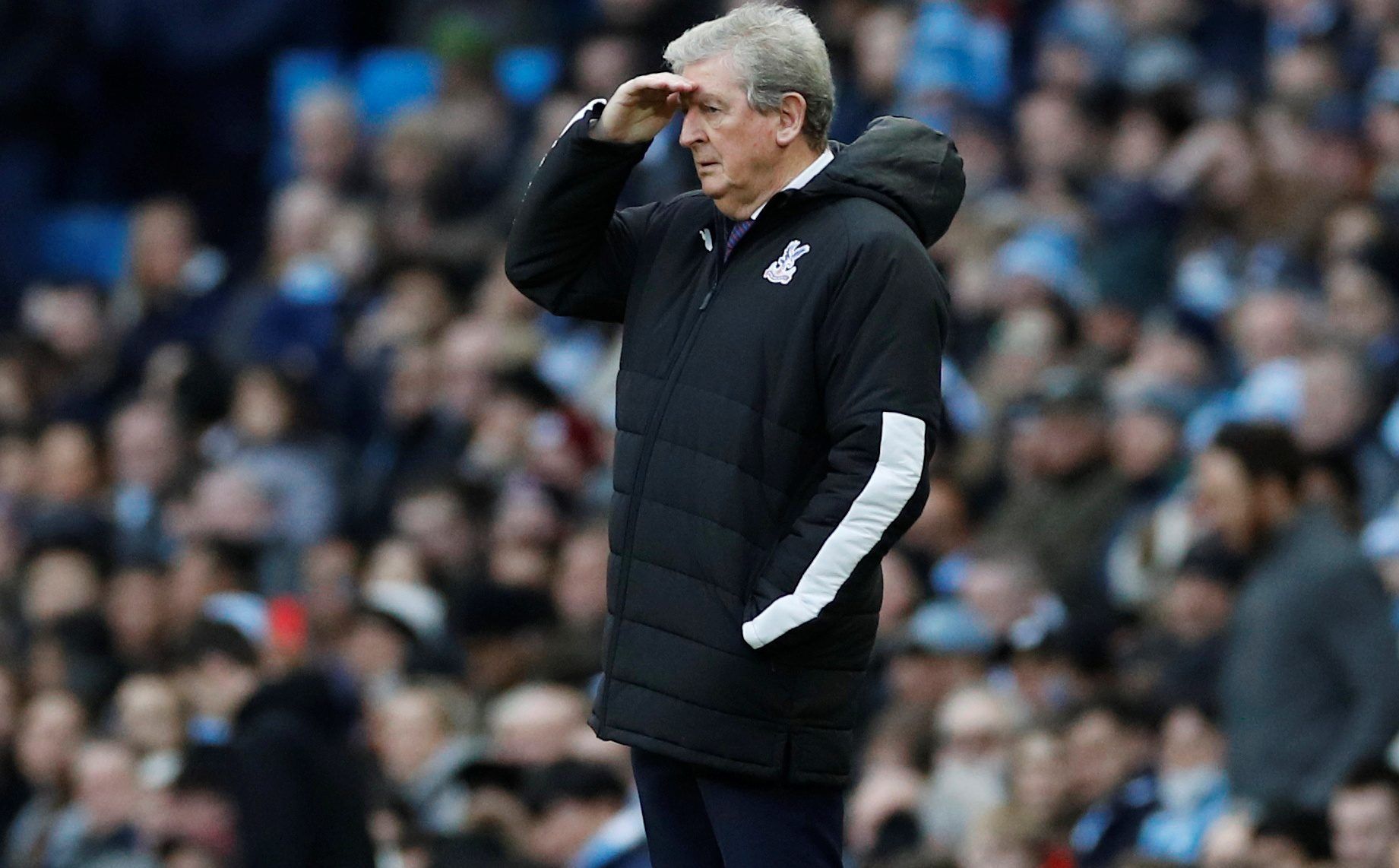 Soccer Football - Premier League - Manchester City v Crystal Palace - Etihad Stadium, Manchester, Britain - January 18, 2020  Crystal Palace manager Roy Hodgson   REUTERS/Phil Noble  EDITORIAL USE ONLY. No use with unauthorized audio, video, data, fixture lists, club/league logos or 