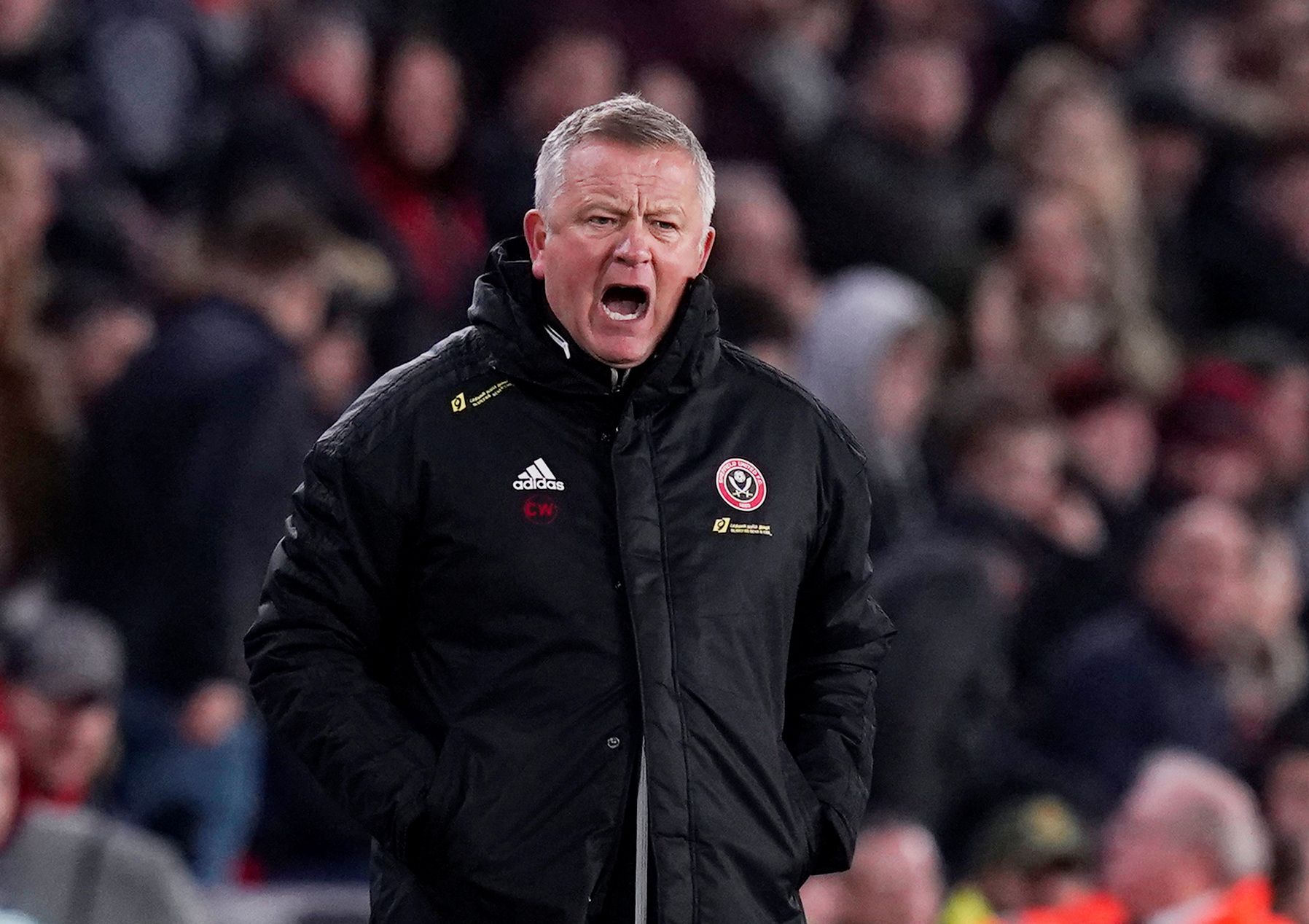 Soccer Football - Premier League - Sheffield United v West Ham United - Bramall Lane, Sheffield, Britain - January 10, 2020   Sheffield United manager Chris Wilder reacts    REUTERS/Andrew Yates    EDITORIAL USE ONLY. No use with unauthorized audio, video, data, fixture lists, club/league logos or 