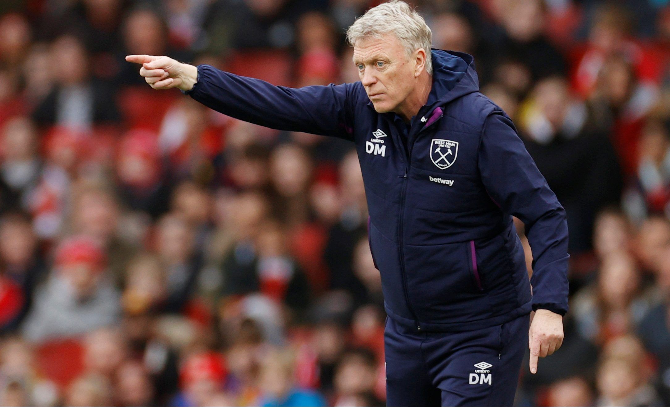 Soccer Football - Premier League - Arsenal v West Ham United - Emirates Stadium, London, Britain - March 7, 2020  West Ham United manager David Moyes   Action Images via Reuters/John Sibley  EDITORIAL USE ONLY. No use with unauthorized audio, video, data, fixture lists, club/league logos or 