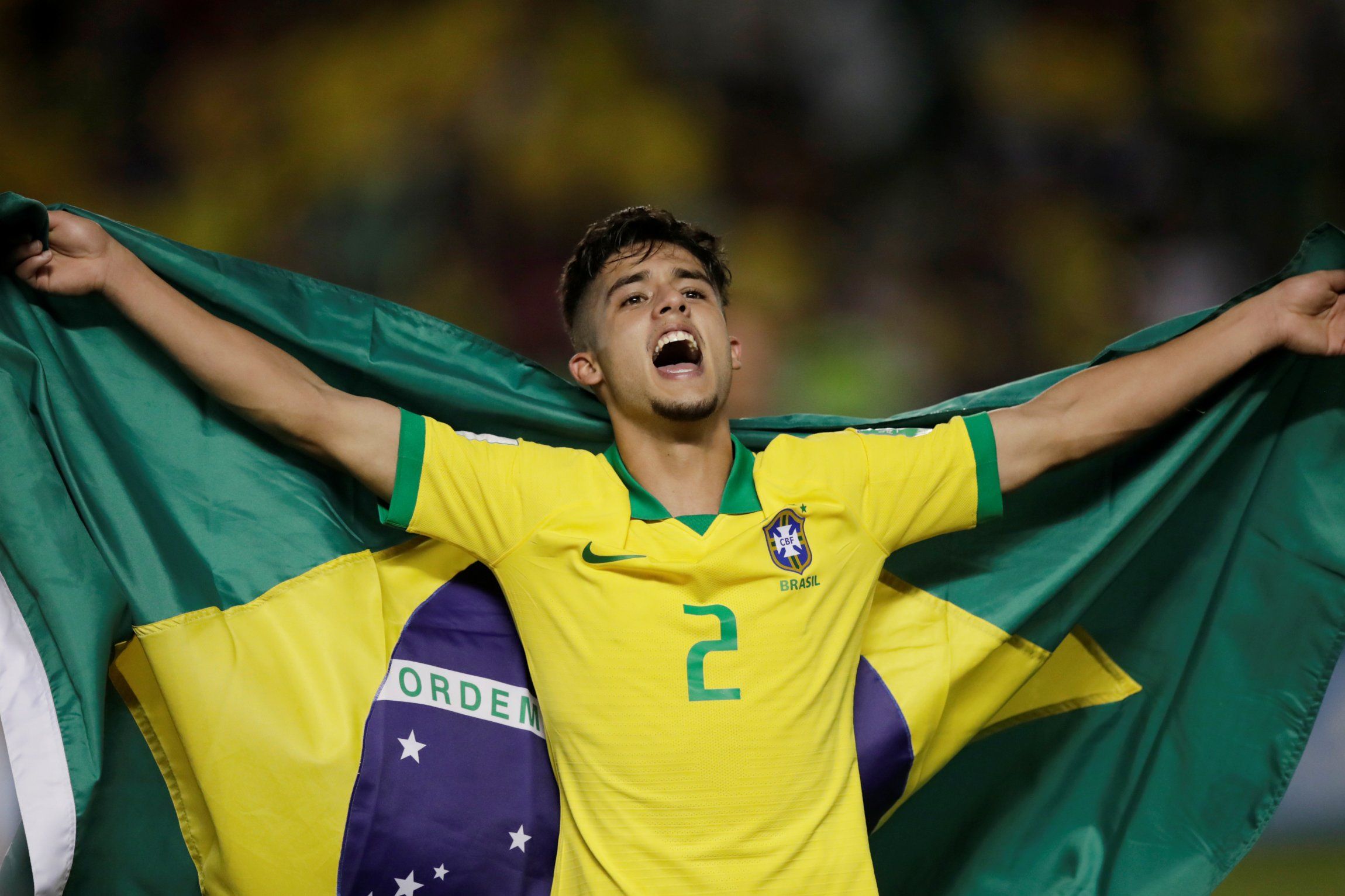yan couto celebrates brazil u17 world cup win