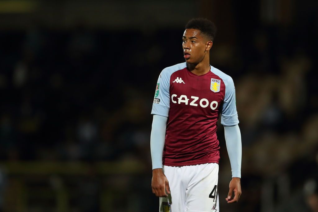 BURTON-UPON-TRENT, ENGLAND - SEPTEMBER 15: Jacob Ramsey of Aston Villa during the Carabao Cup Second Round match between Burton Albion v Aston Villa  at Pirelli Stadium on September 15, 2020 in Burton-upon-Trent, England. (Photo by James Williamson - AMA/Getty Images)