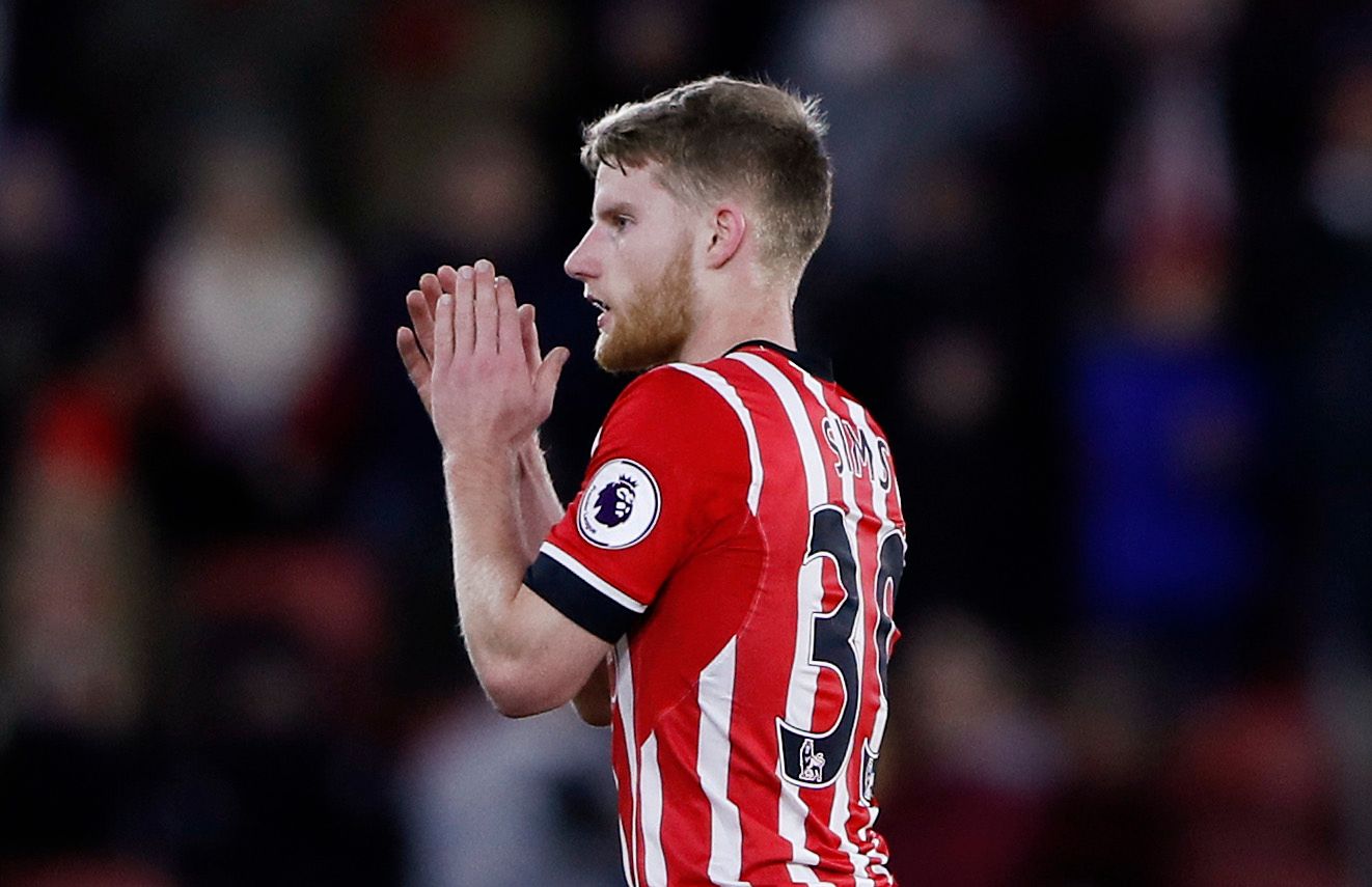 Britain Football Soccer - Southampton v Everton - Premier League - St Mary's Stadium - 27/11/16 Southampton's Josh Sims applauds their fans Reuters / Stefan Wermuth Livepic EDITORIAL USE ONLY. No use with unauthorized audio, video, data, fixture lists, club/league logos or 
