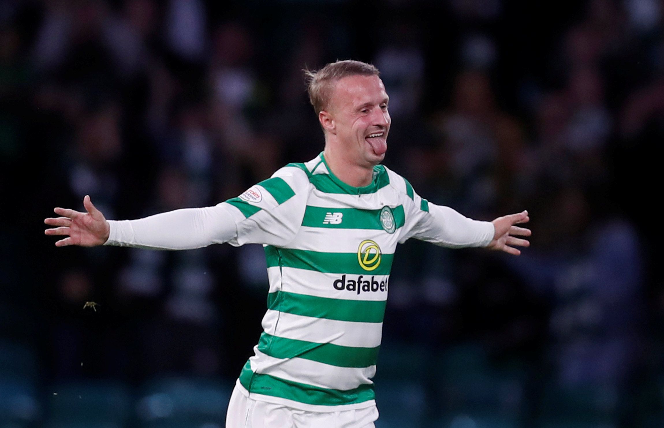Soccer Football - Europa League - Play-Off Second Leg - Celtic v FK Suduva - Celtic Park, Glasgow, Britain - August 30, 2018   Celtic's Leigh Griffiths celebrates scoring their first goal   REUTERS/Russell Cheyne