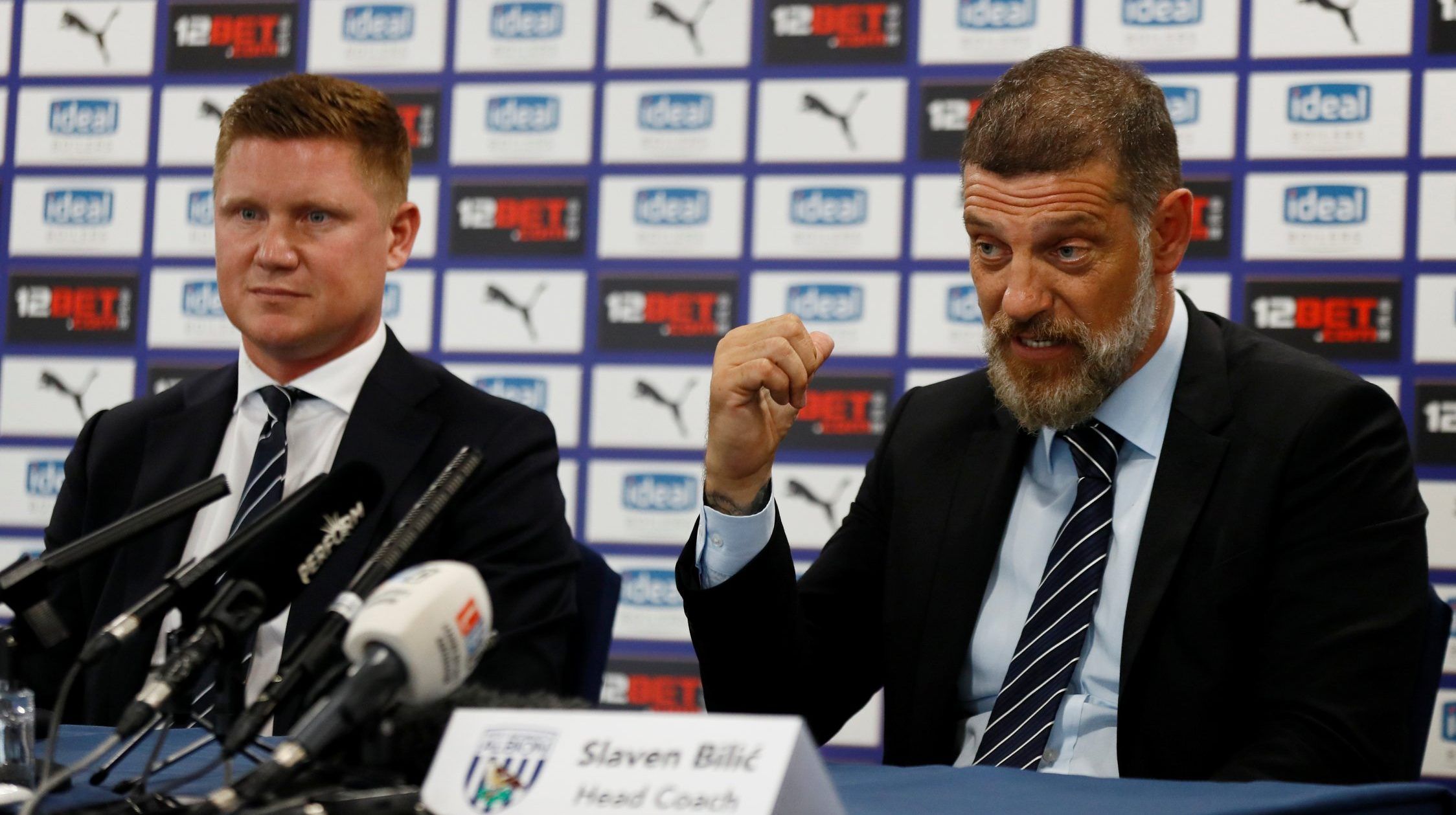 west brom appoint slaven bilic press conference sporting director luke dowling hawthorns