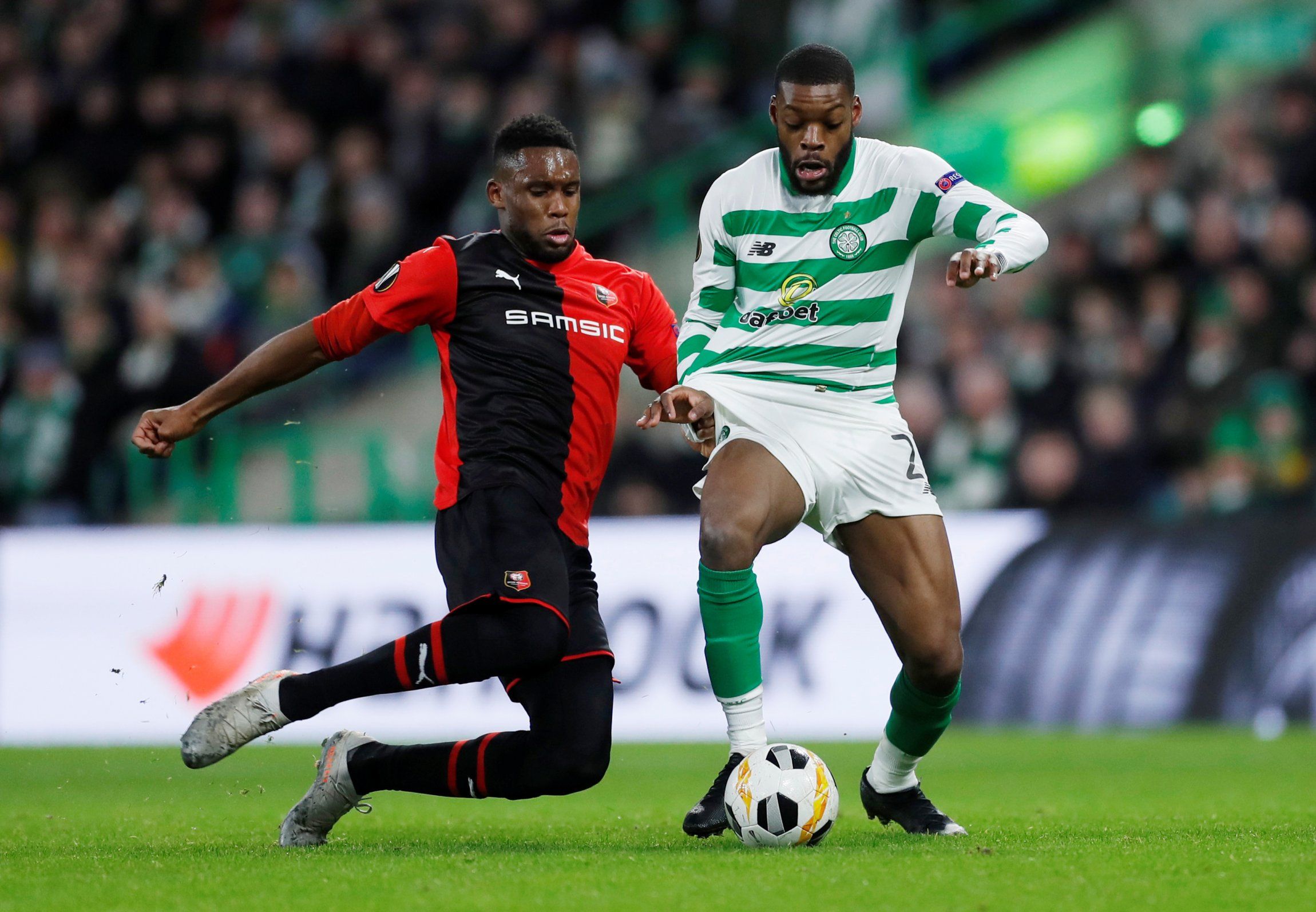 celtic midfielder olivier ntcham in action vs stade rennes europa league west brom transfer rumours