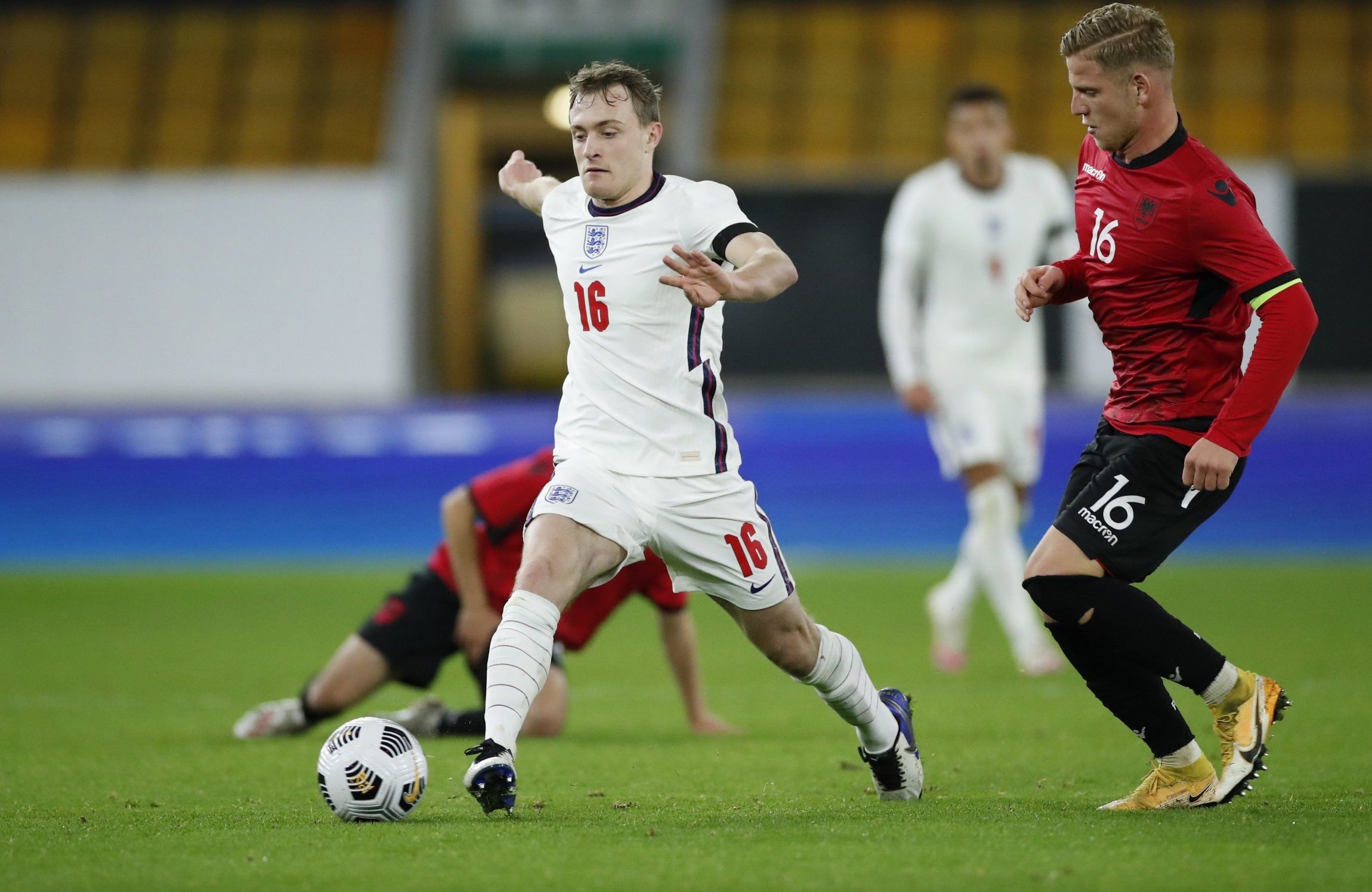 spurs and norwich loanee oliver skipp in action for england u21 vs albania qualifiers