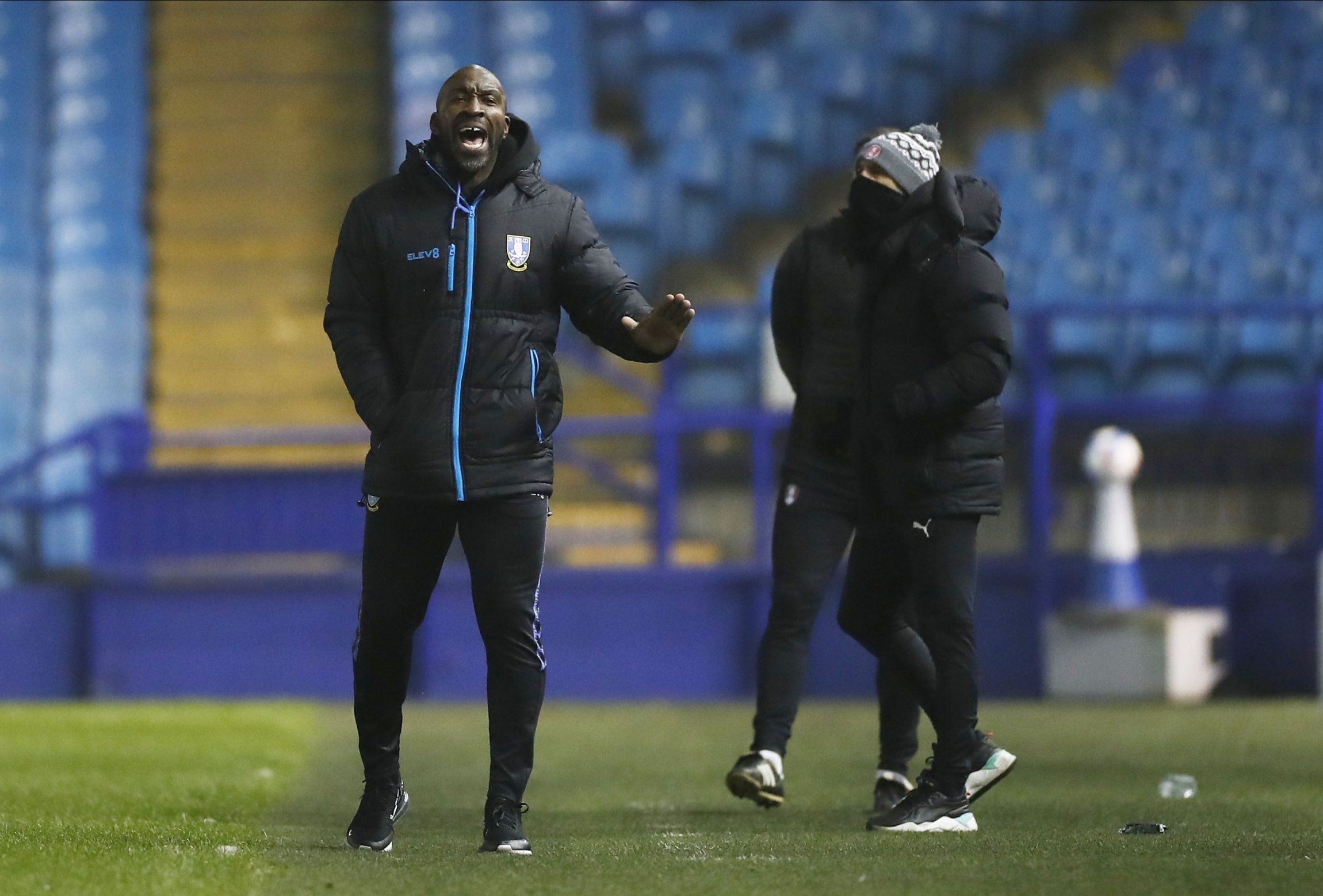 Darren Moore on the touch-line