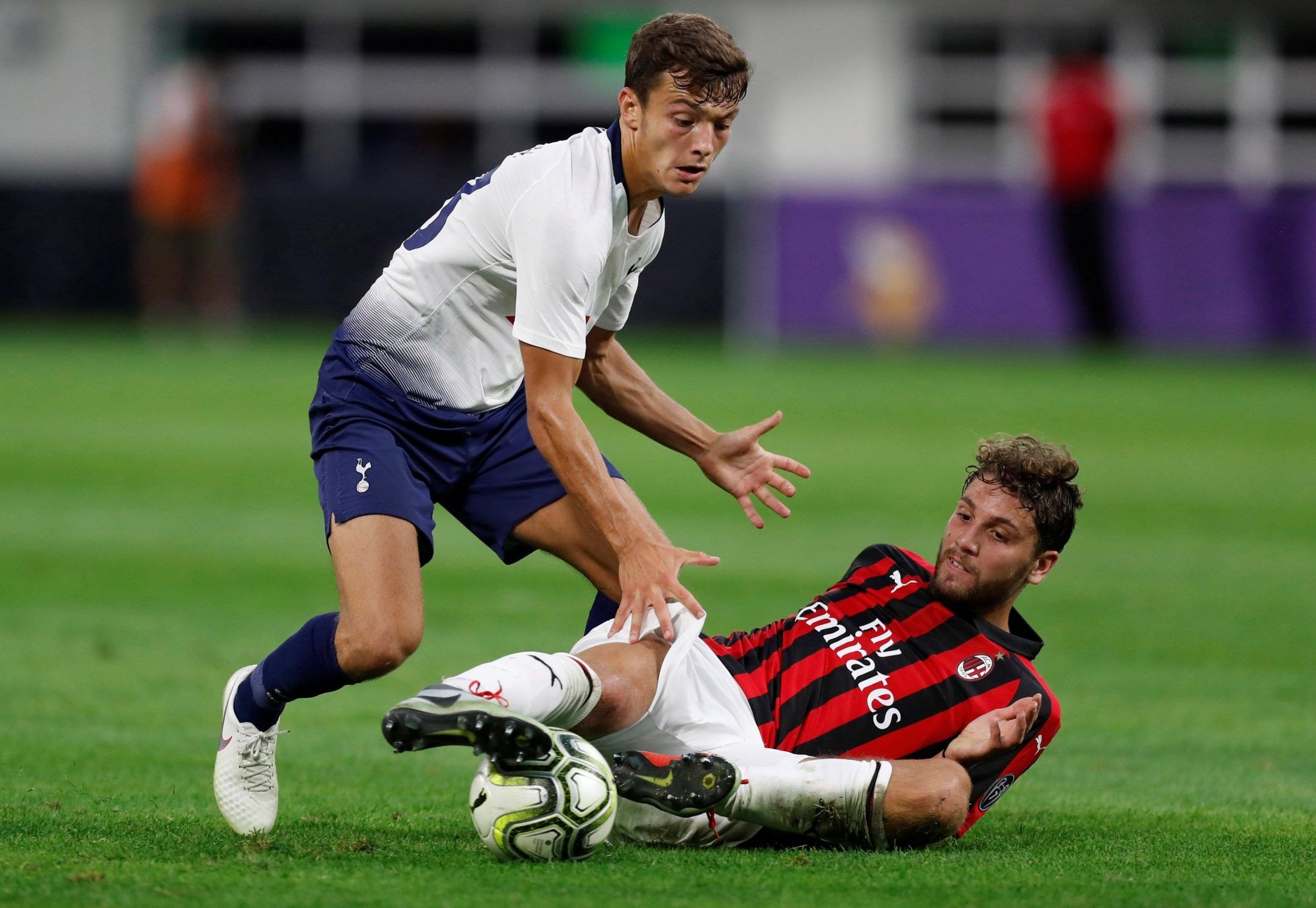 spurs youngster george marsh in action against ac milan international champions cup