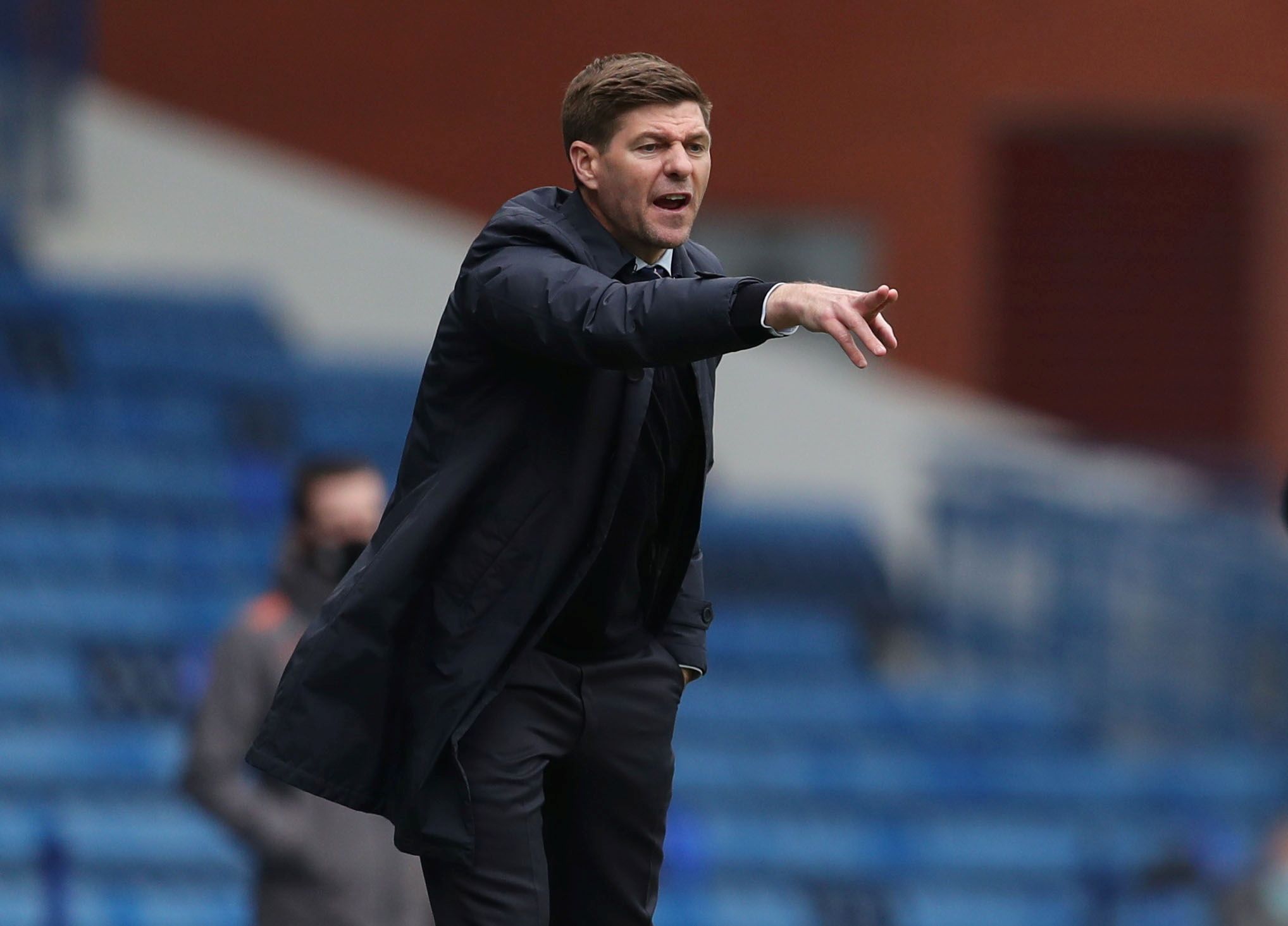 Soccer Football - Scottish Cup Fourth Round - Rangers v Celtic - Ibrox Stadium, Glasgow, Scotland, Britain - April 18, 2021 Rangers manager Steven Gerrard REUTERS/Russell Cheyne REFILE - CORRECTING COMPETITION