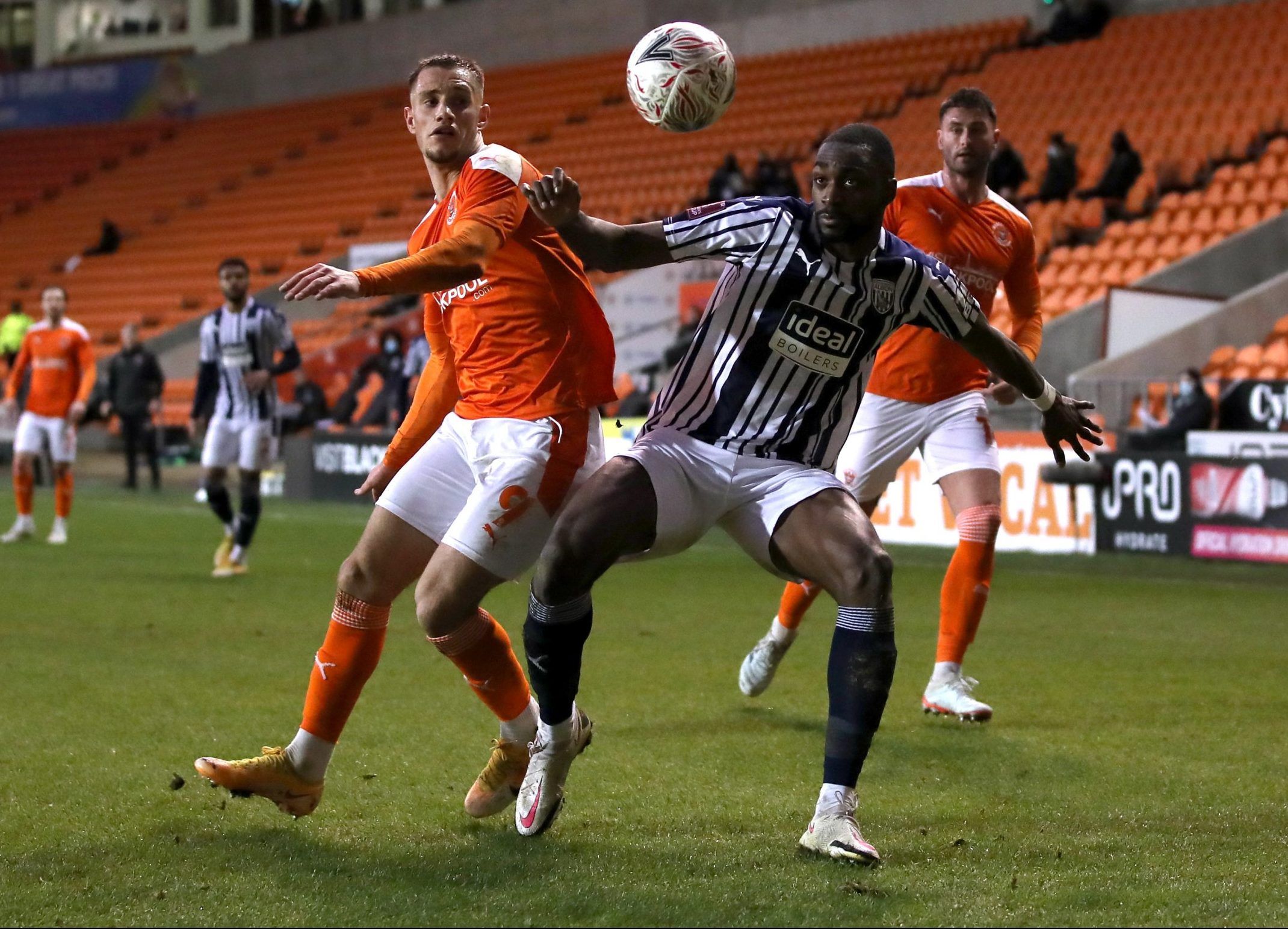 blackpool striker jerry yates in action against west brom rangers transfer rumours gossip target