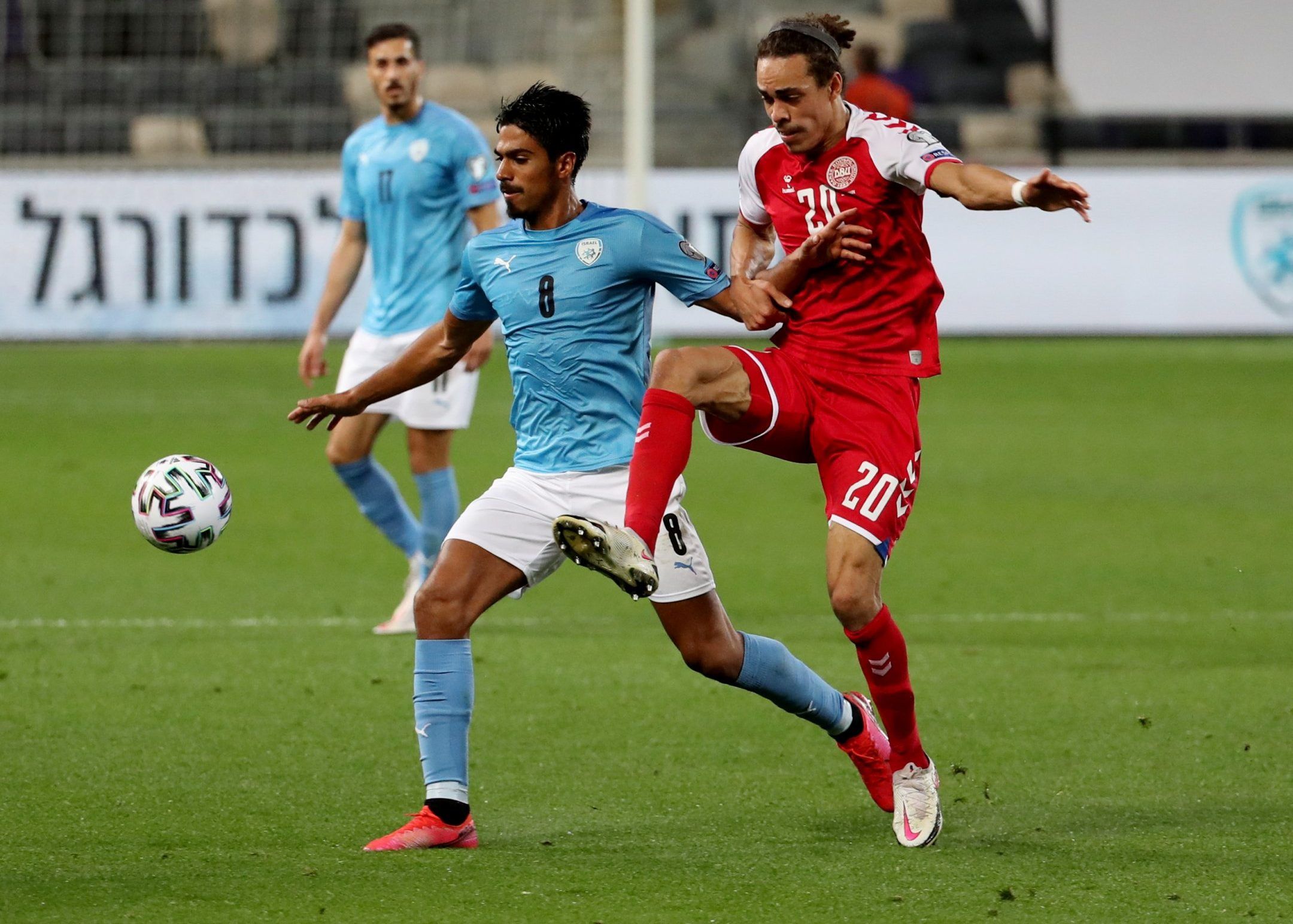israel midfielder dor peretz in action against denmark world cup