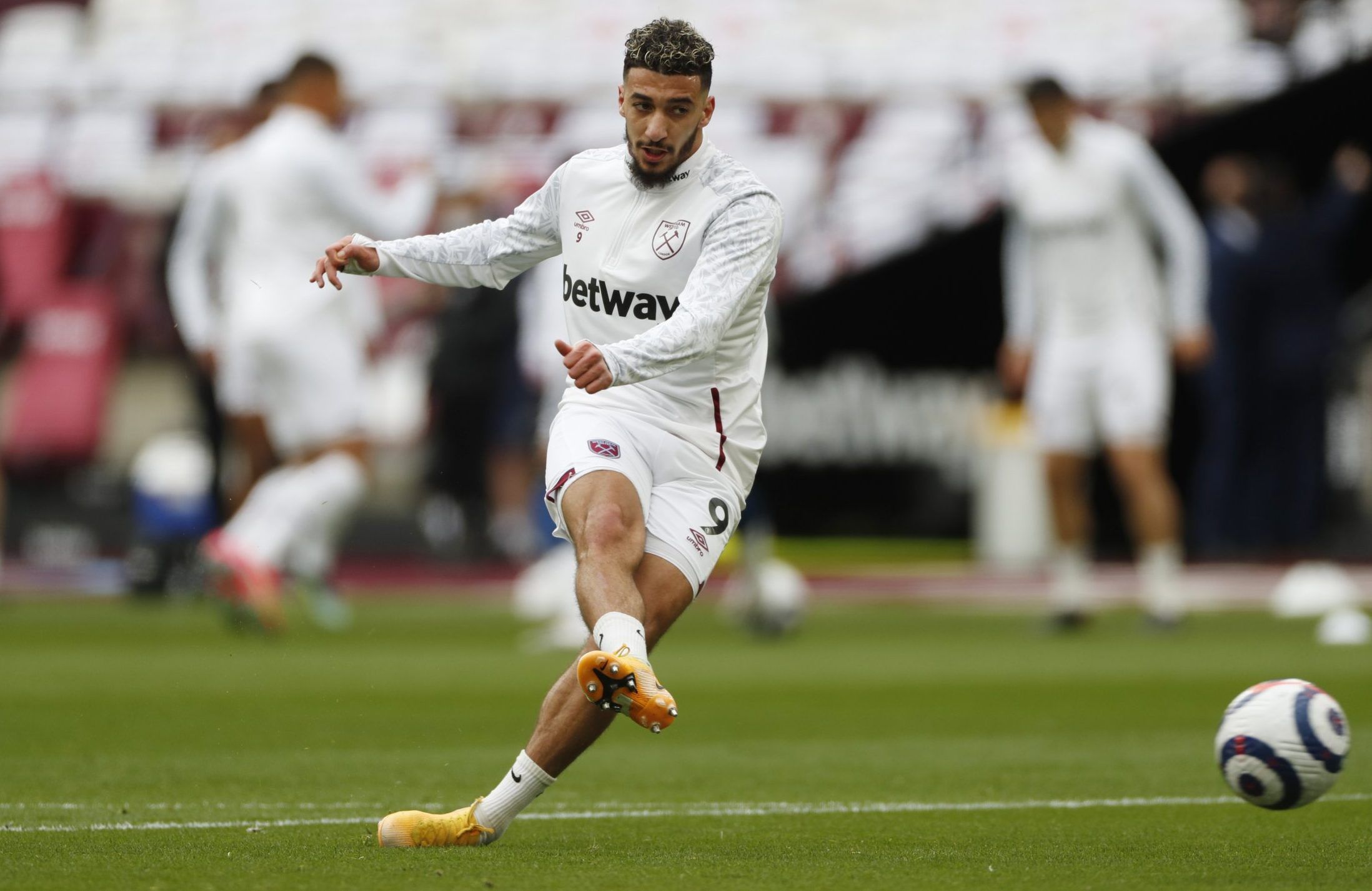 west ham winger said benrahma during warm up against arsenal in the premier league