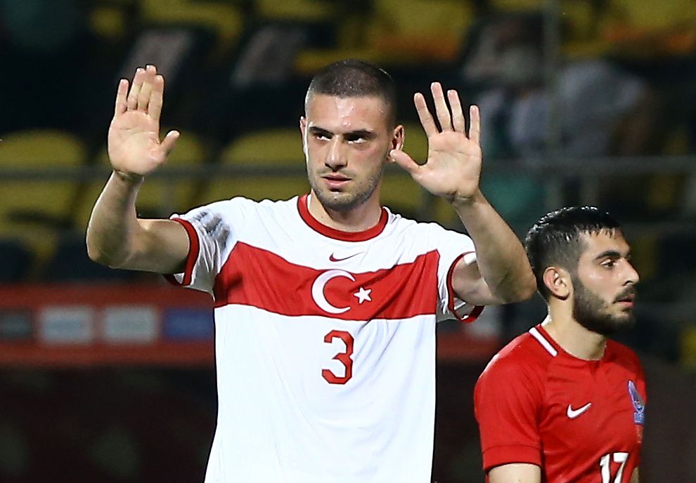 Soccer Football - International Friendly - Turkey v Azerbaijan - Alanya Oba Stadium, Alanya, Turkey - May 27, 2021 Turkey's Merih Demiral reacts REUTERS/Gokhan Kilincer