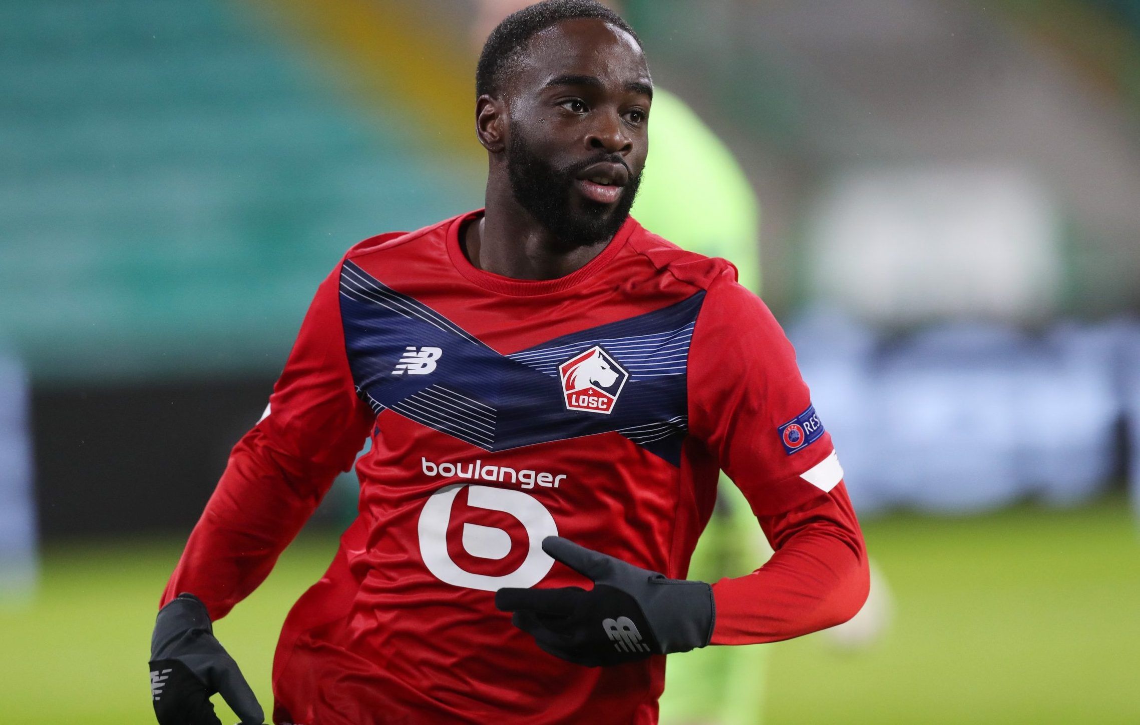 lille attacker jonathan ikone celebrates scoring against celtic in the europa league