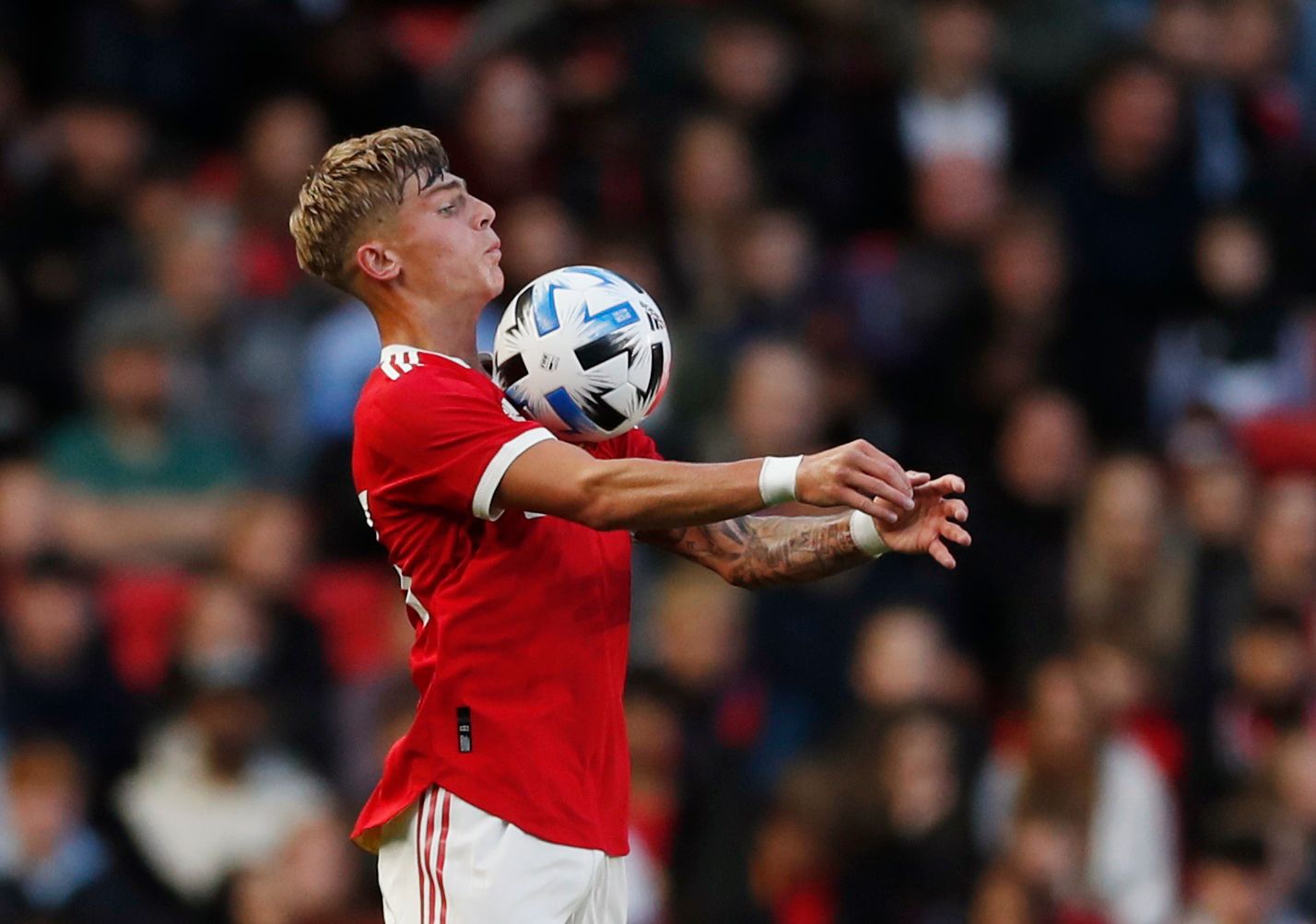 Soccer Football - Pre Season Friendly - Manchester United v Brentford - Old Trafford, Manchester, Britain - July 28, 2021  Manchester United's Brandon Williams in action Action Images via Reuters/Lee Smith