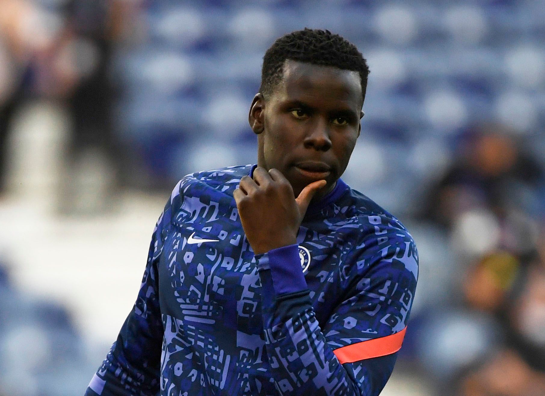 Soccer Football - Champions League Final - Manchester City v Chelsea - Estadio do Dragao, Porto, Portugal - May 29, 2021  Chelsea's Kurt Zouma during the warm up before the match Pool via REUTERS/Pierre-Philippe Marcou