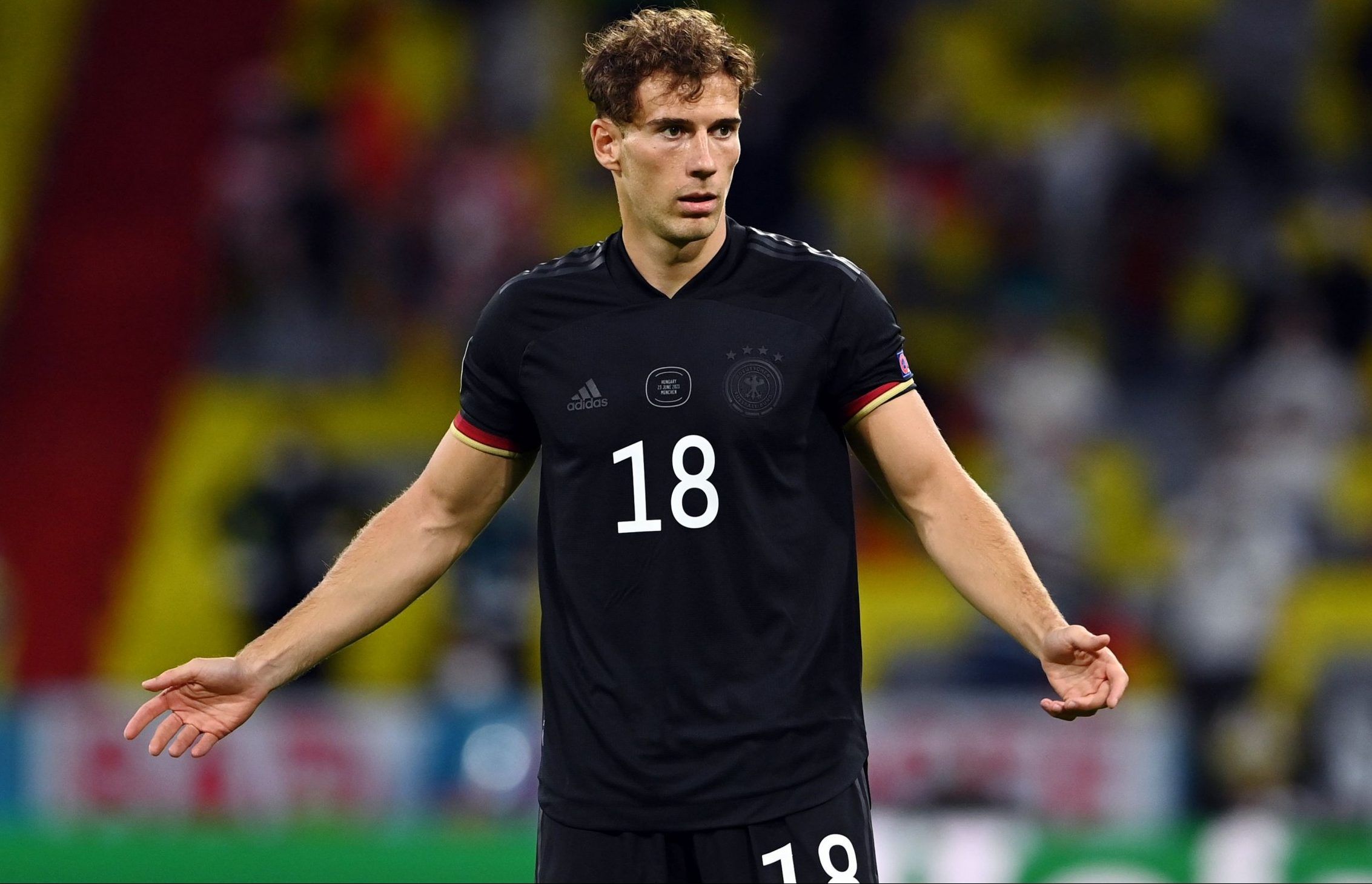 germany midfielder leon goretzka looks on against hungary euro 2020