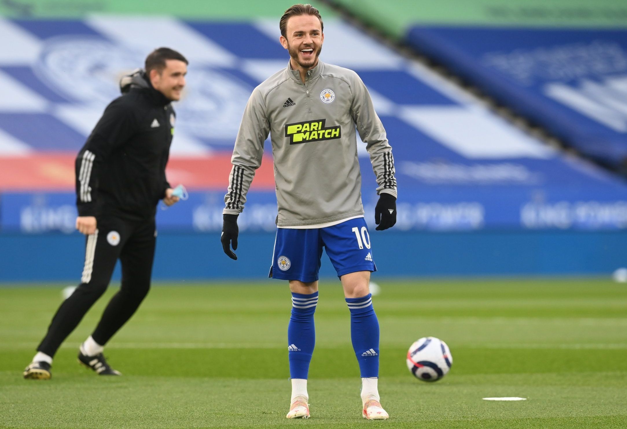 leicester city midfielder james maddison during warm up arsenal transfer target premier league