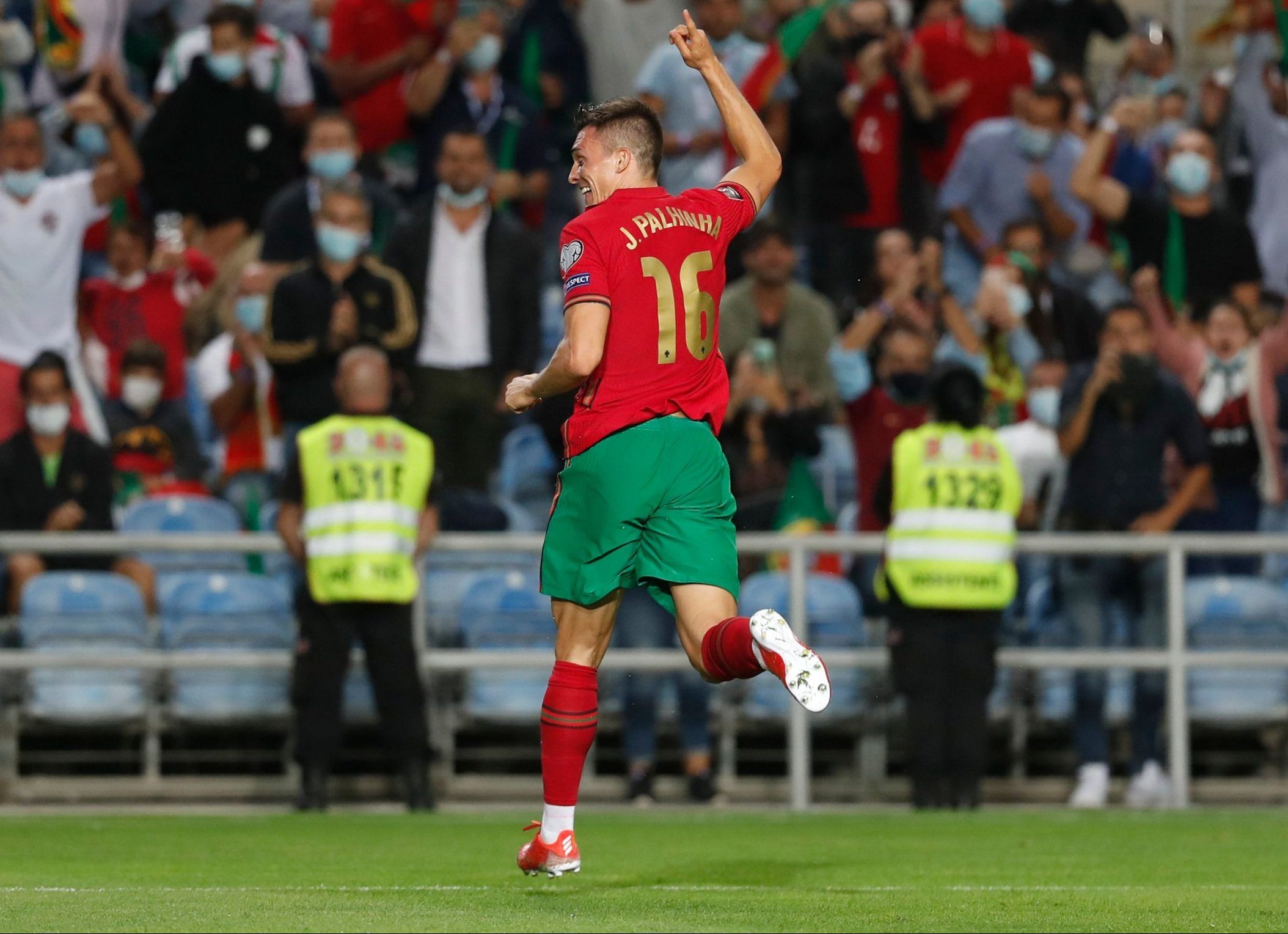 Sporting Lisbon midfielder Joao Palhinha in action for Portugal against Luxembourg