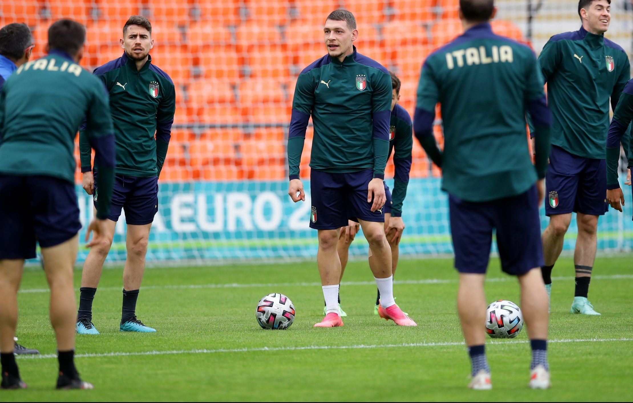 Torino striker Andrea Belotti during Italy training at Euro 2020
