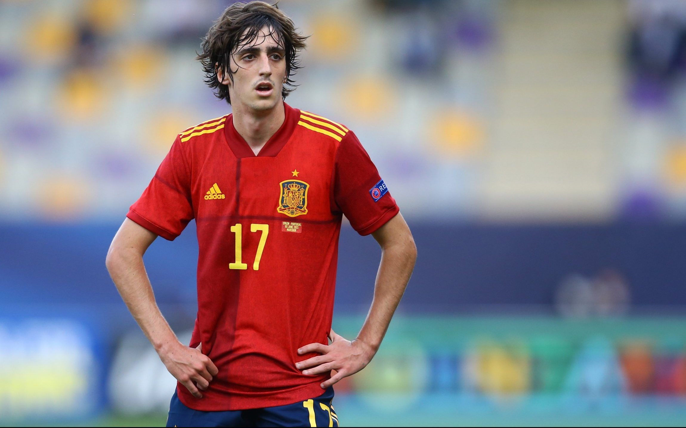 Tottenham Hotspur's Bryan Gil in action for Spain at UEFA Under 21 Championship