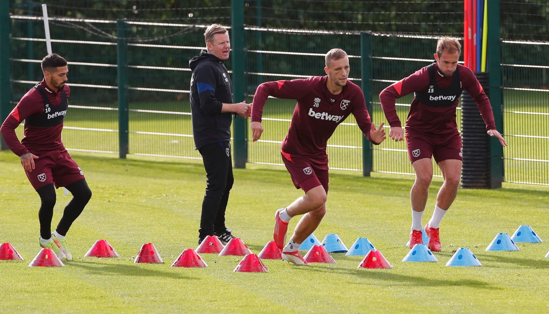 West Ham players train ahead of Europa League clash with Genk