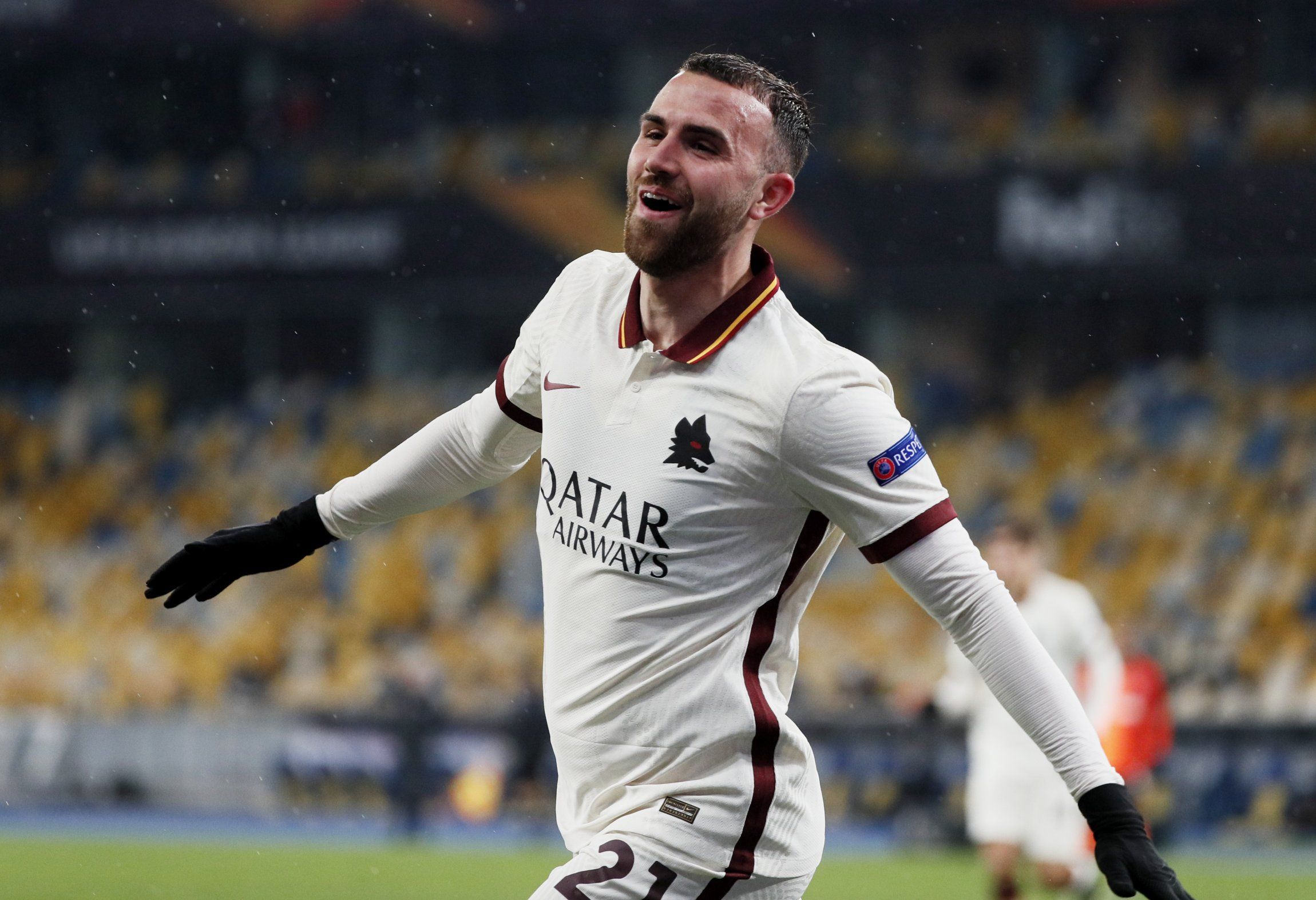 AS Roma striker Borja Mayoral in Serie A action