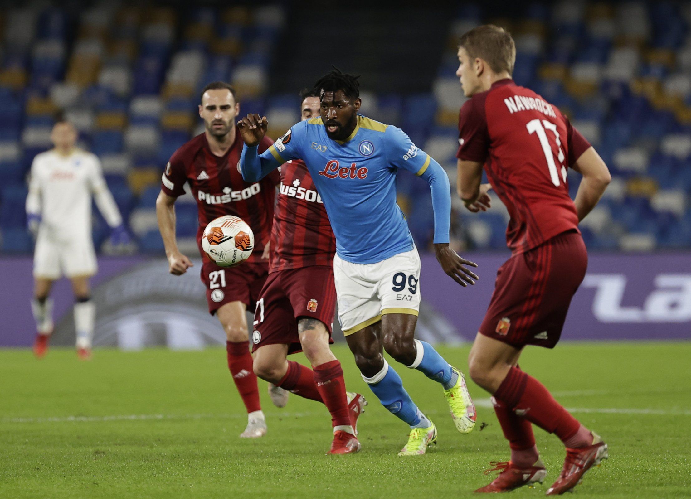 Napoli midfielder Andre-Frank Zambo Anguissa in Serie A action