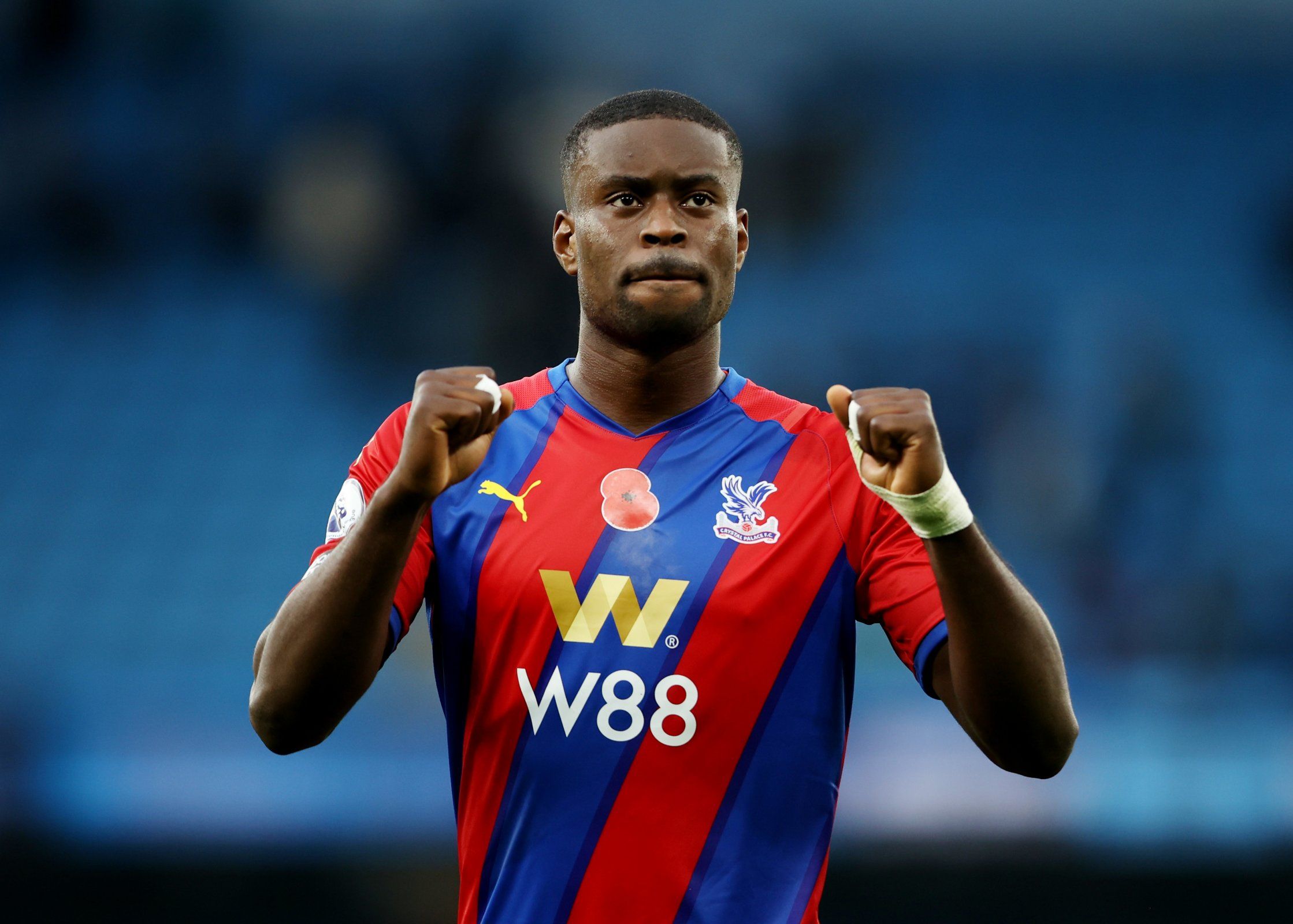Crystal Palace centre-back Marc Guehi in Premier League action