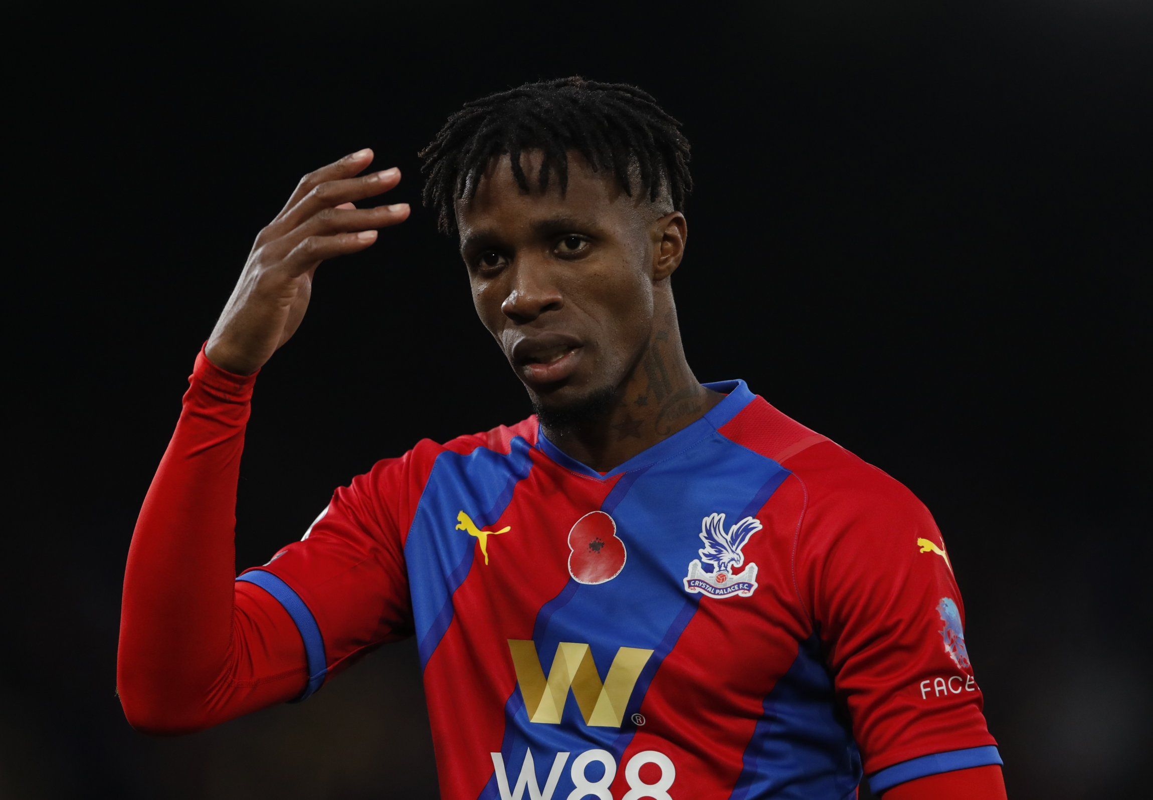 Crystal Palace forward Wilfried Zaha in Premier League action