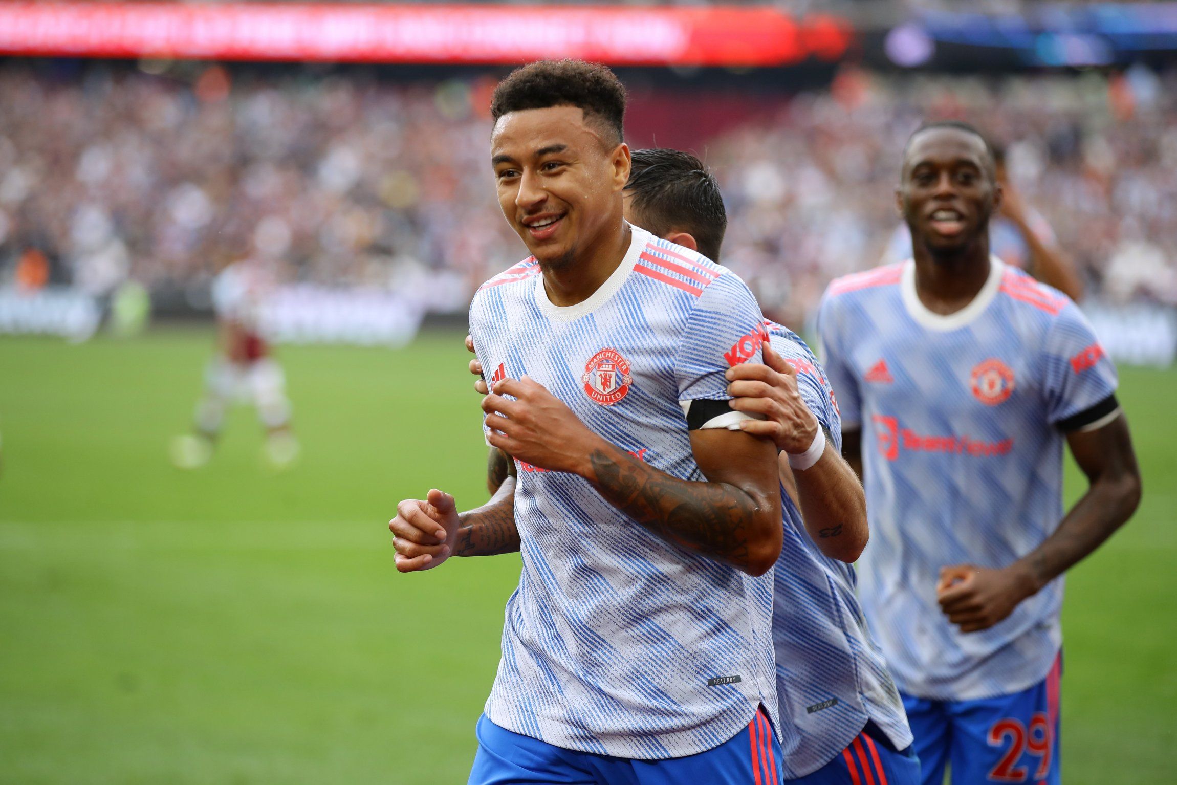 Manchester United forward Jesse Lingard in Premier League action