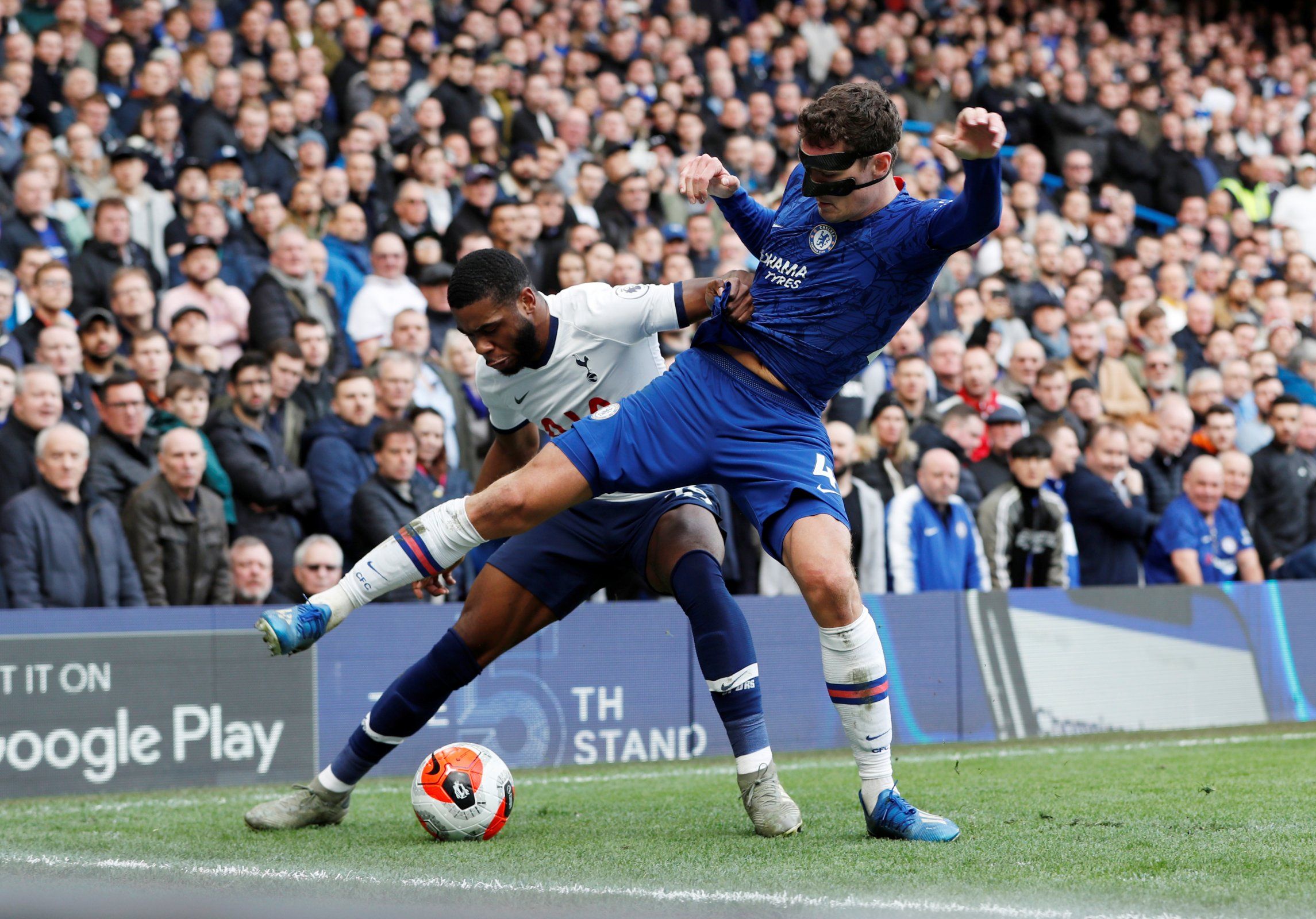 Chelsea's Andreas Christensen in action against Tottenham Hotspur in the Premier League