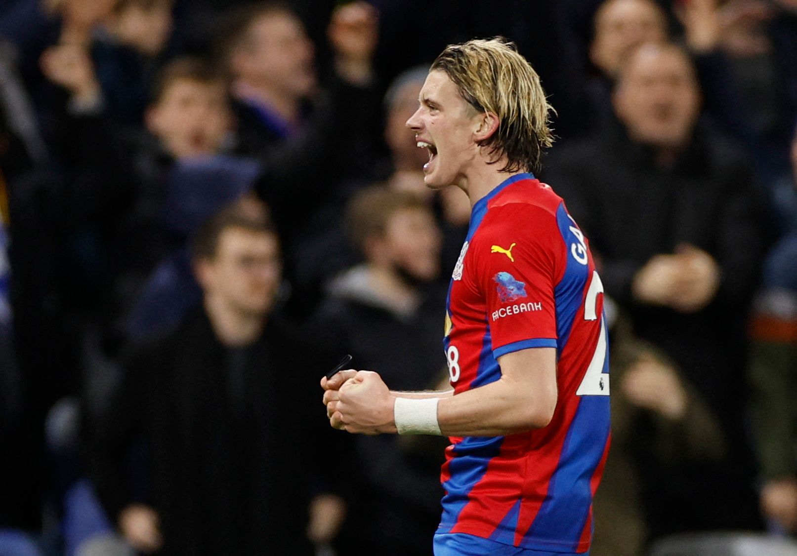 Crystal Palace midfielder Conor Gallagher in Premier League action