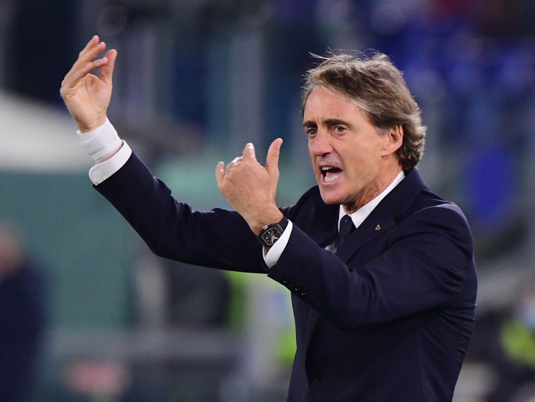 Italy manager Roberto Mancini has been linked to Manchester United