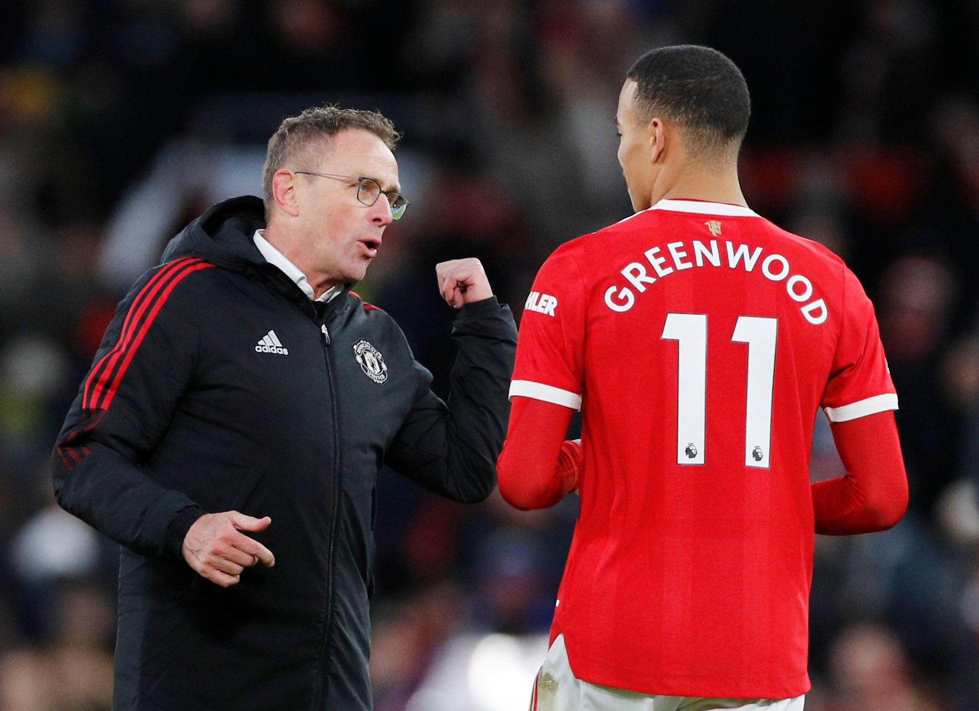 Manchester United forward Mason Greenwood in Premier League action