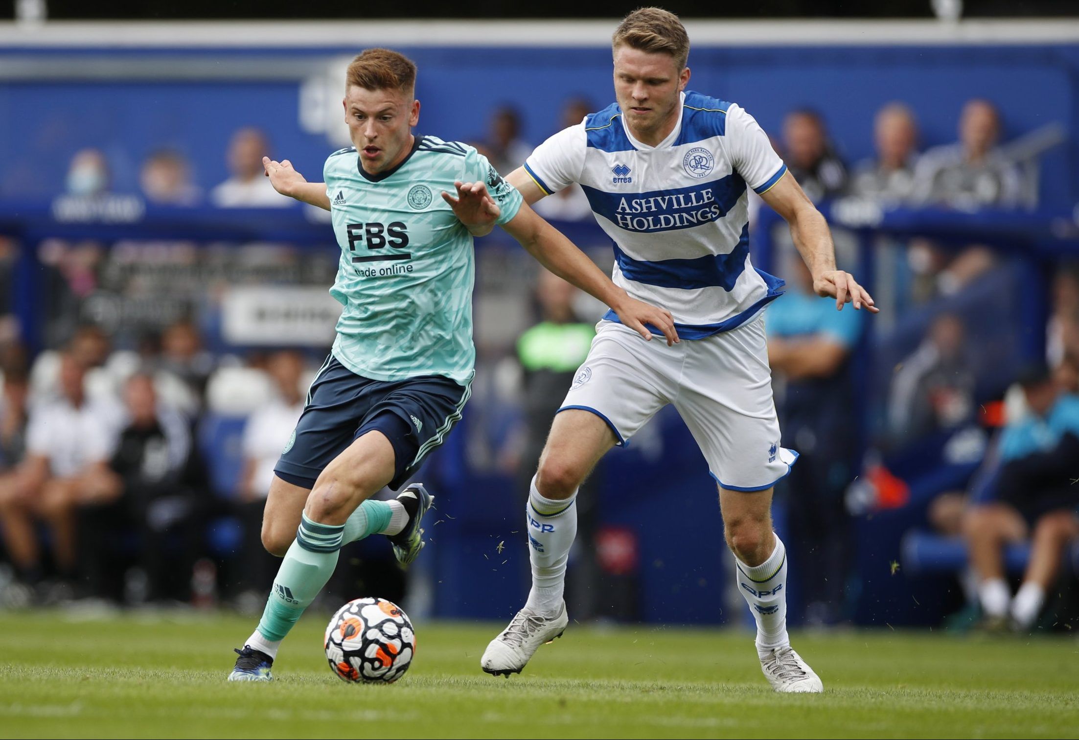QPR defender Rob Dickie in action against Leicester City