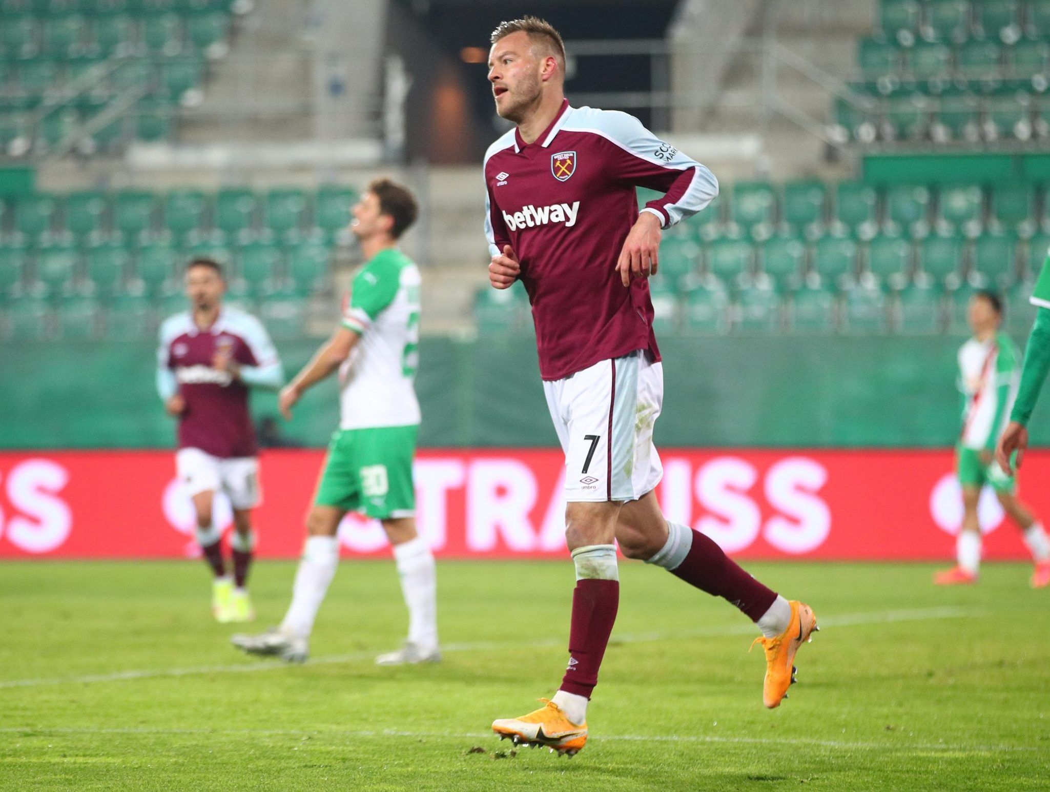 West Ham attacker Andriy Yarmolenko in Europa League action
