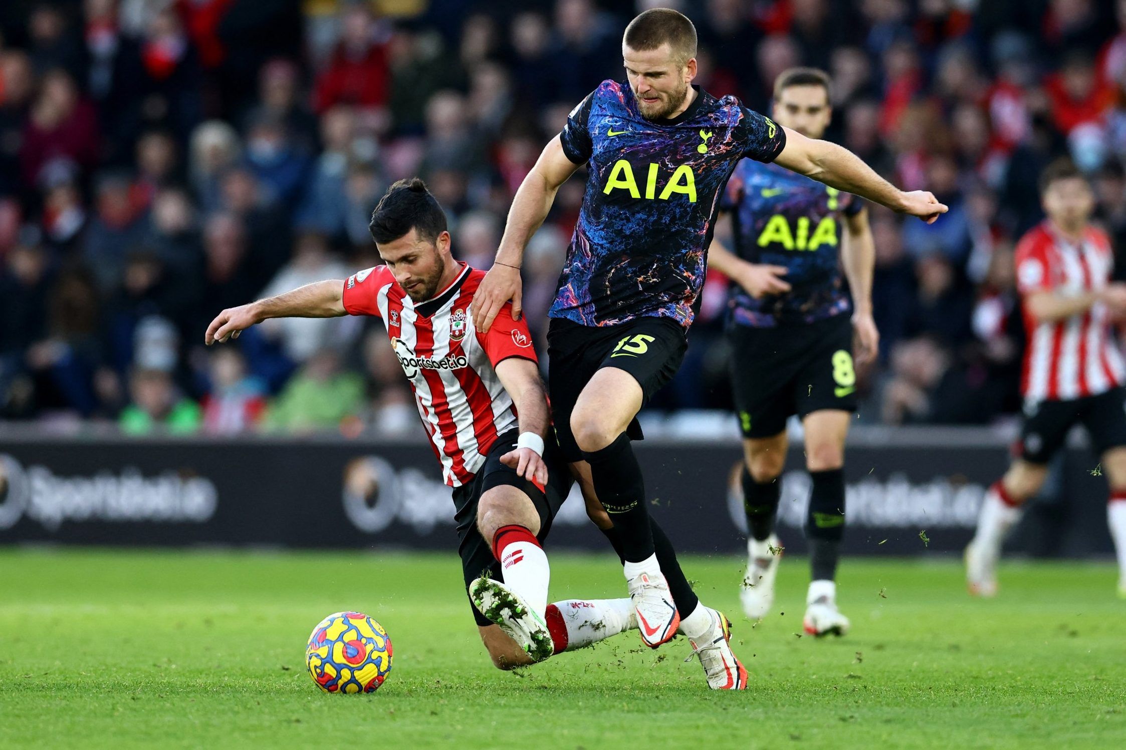 Spurs defender Eric Dier in action against Southampton in the Premier League